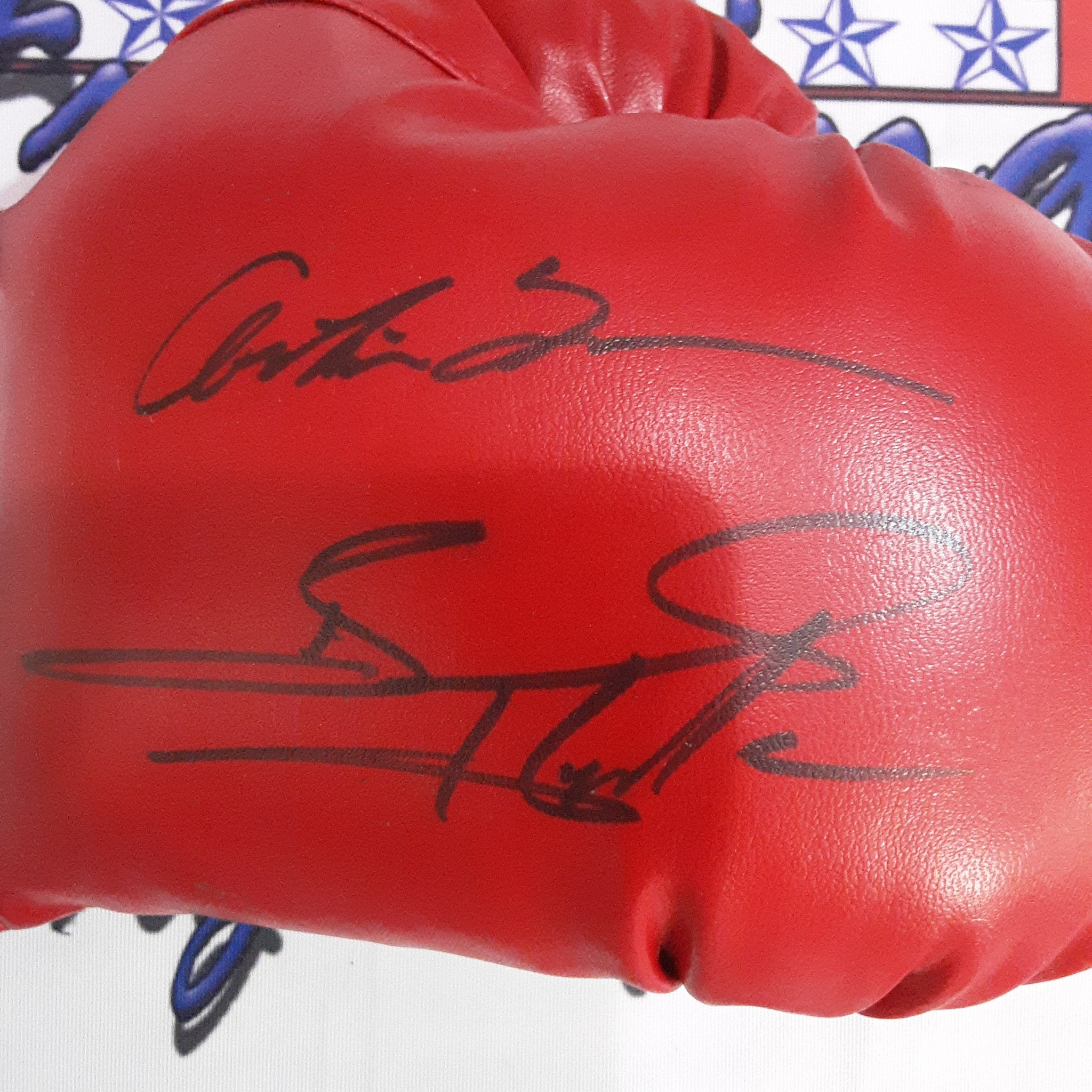 Bernard Hopkins and Antonio Tarver Authentic Signed Boxing Glove Autographed JSA