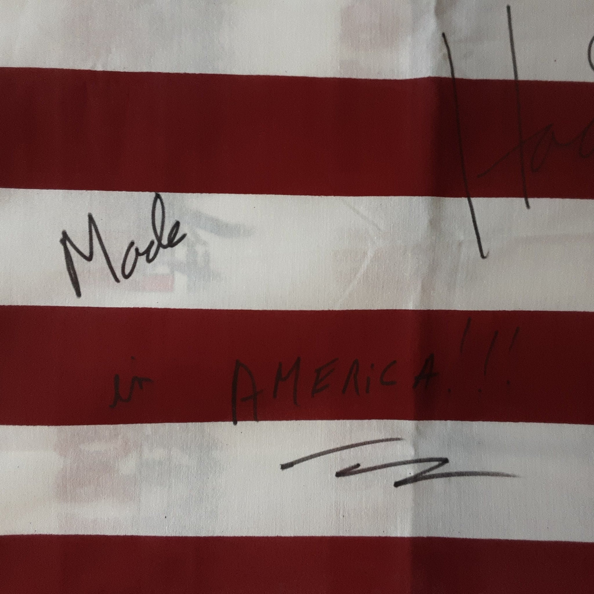 "Hacksaw" Jim Duggan Authentic Signed Autographed Large American Flag with Inscription JSA