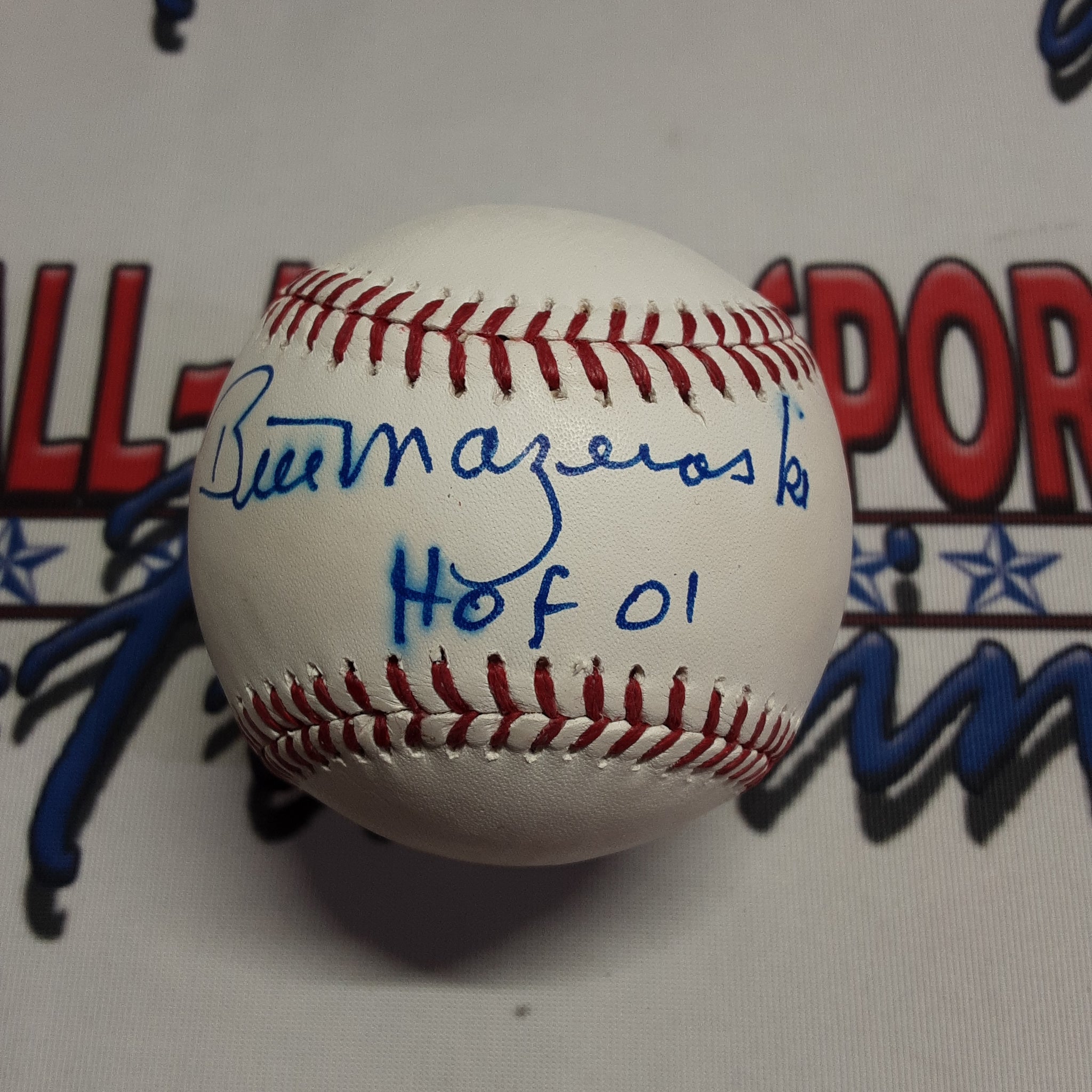 Bill Mazeroski Authentic Signed Baseball Autographed with Inscription JSA.