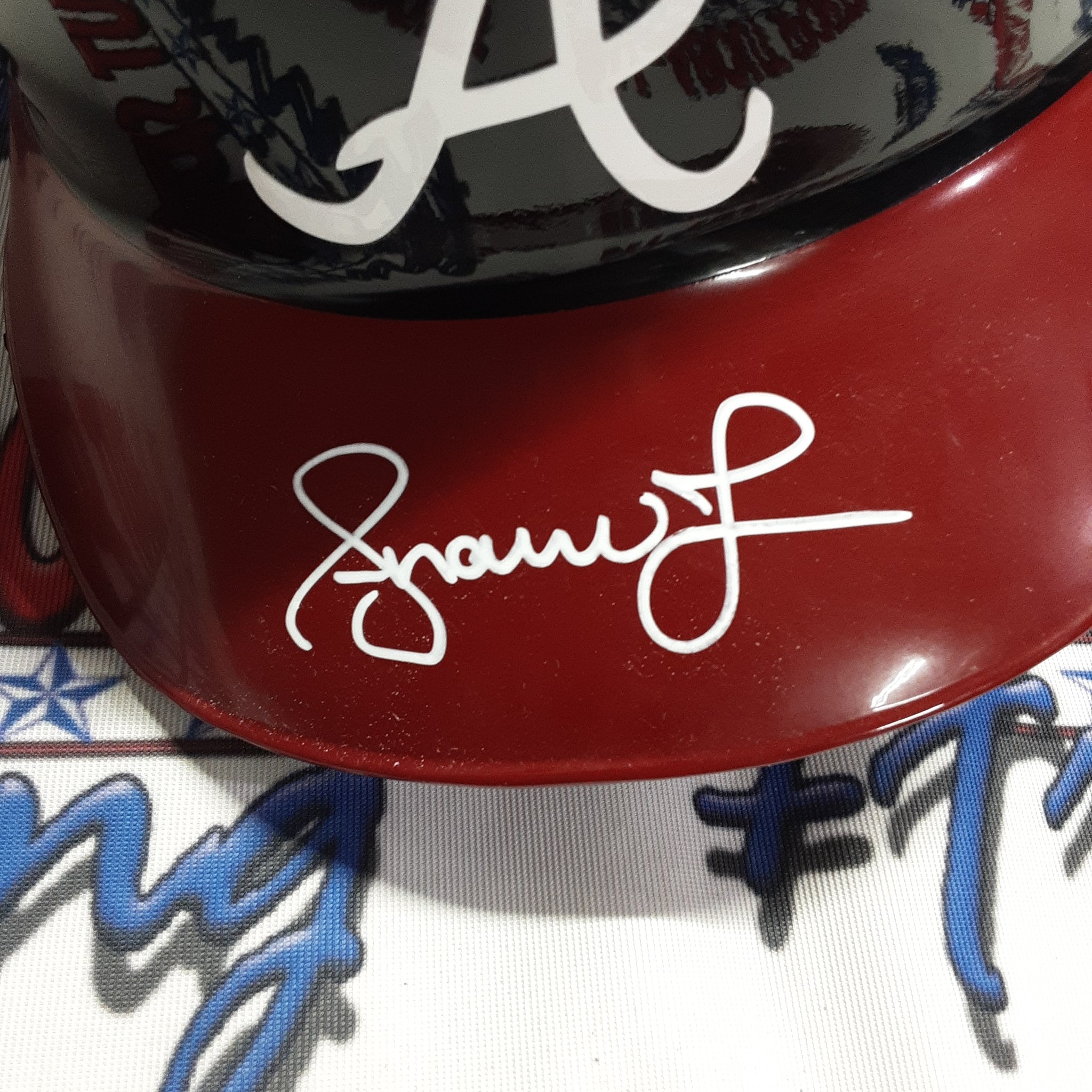 Andruw Jones Authentic Signed Autographed Full-Size Helmet JSA.