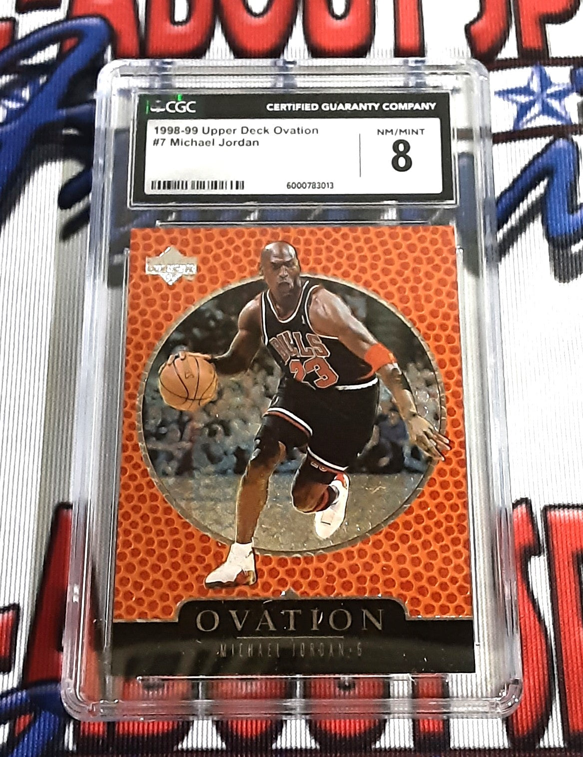 1998-99 Upper Deck Ovation #7 Michael Jordan NM/MINT 8 Authentic Baske