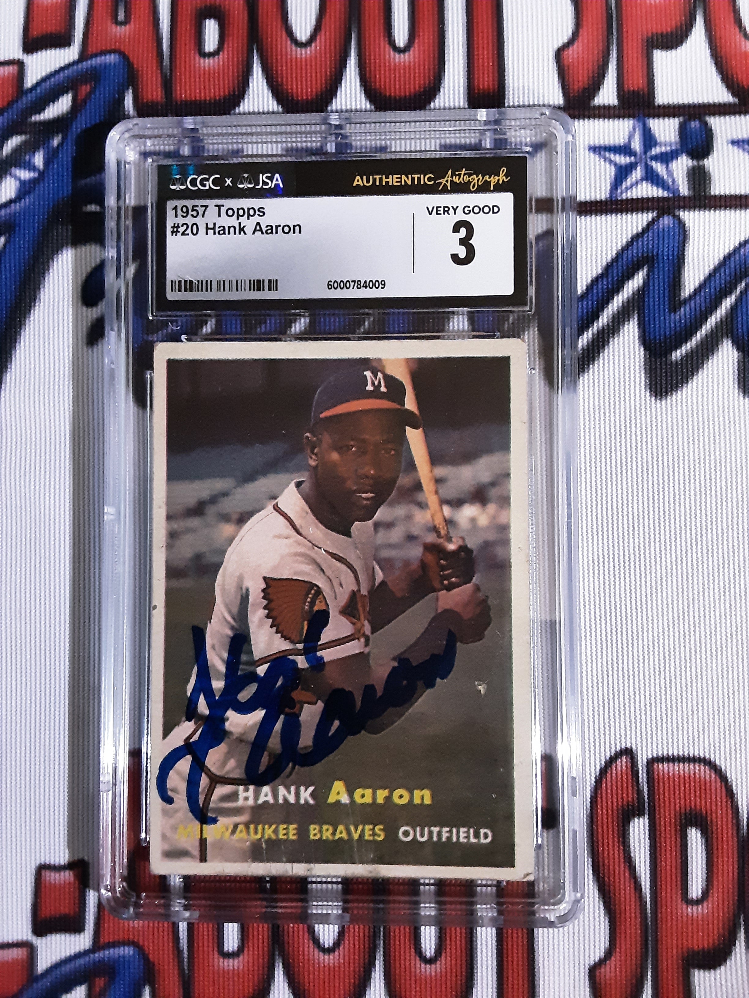 1957 sold Topps Hank Aaron