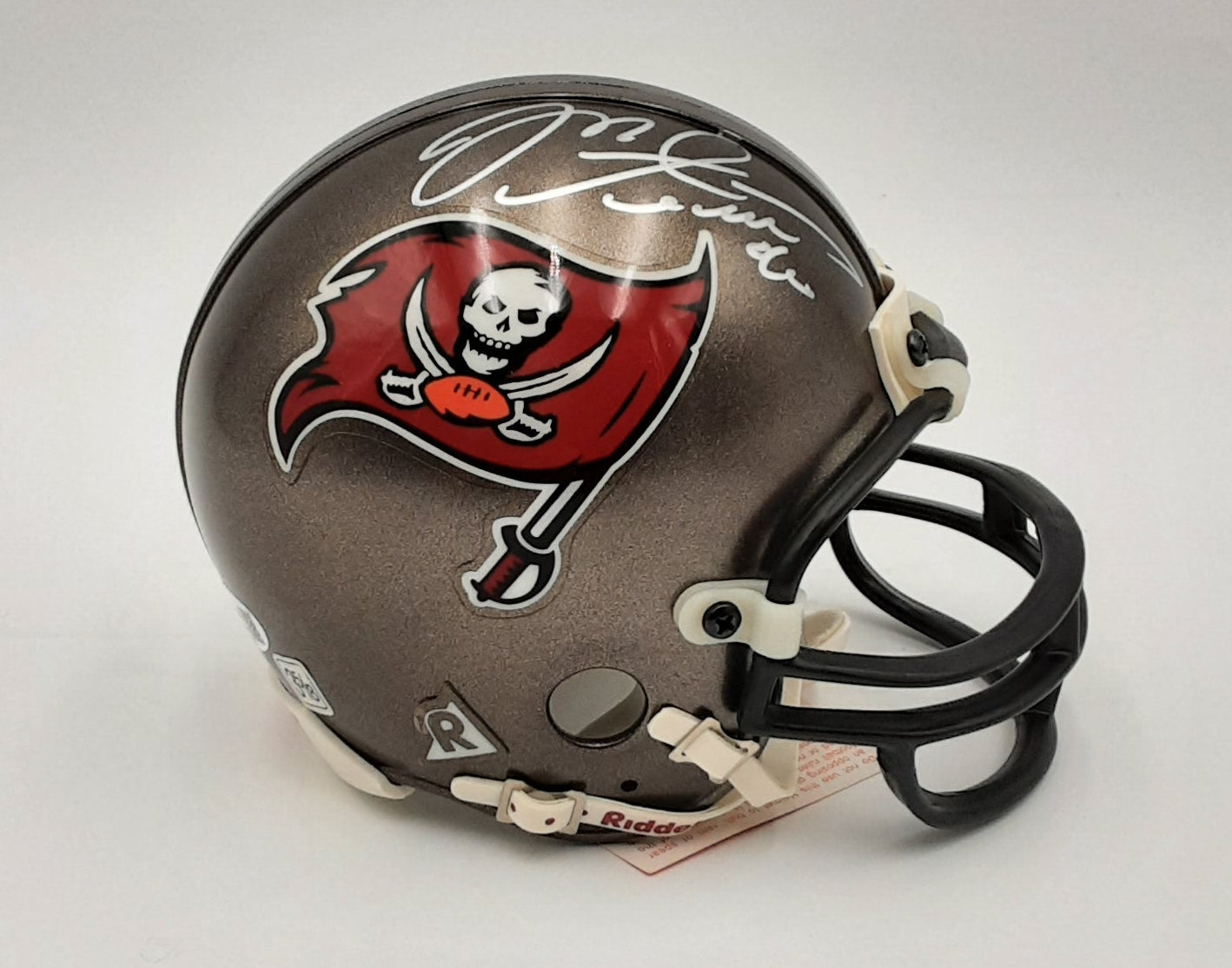 autographed football helmets Mike Alstott Autographed Tampa Bay Mini Helmet (JSA)