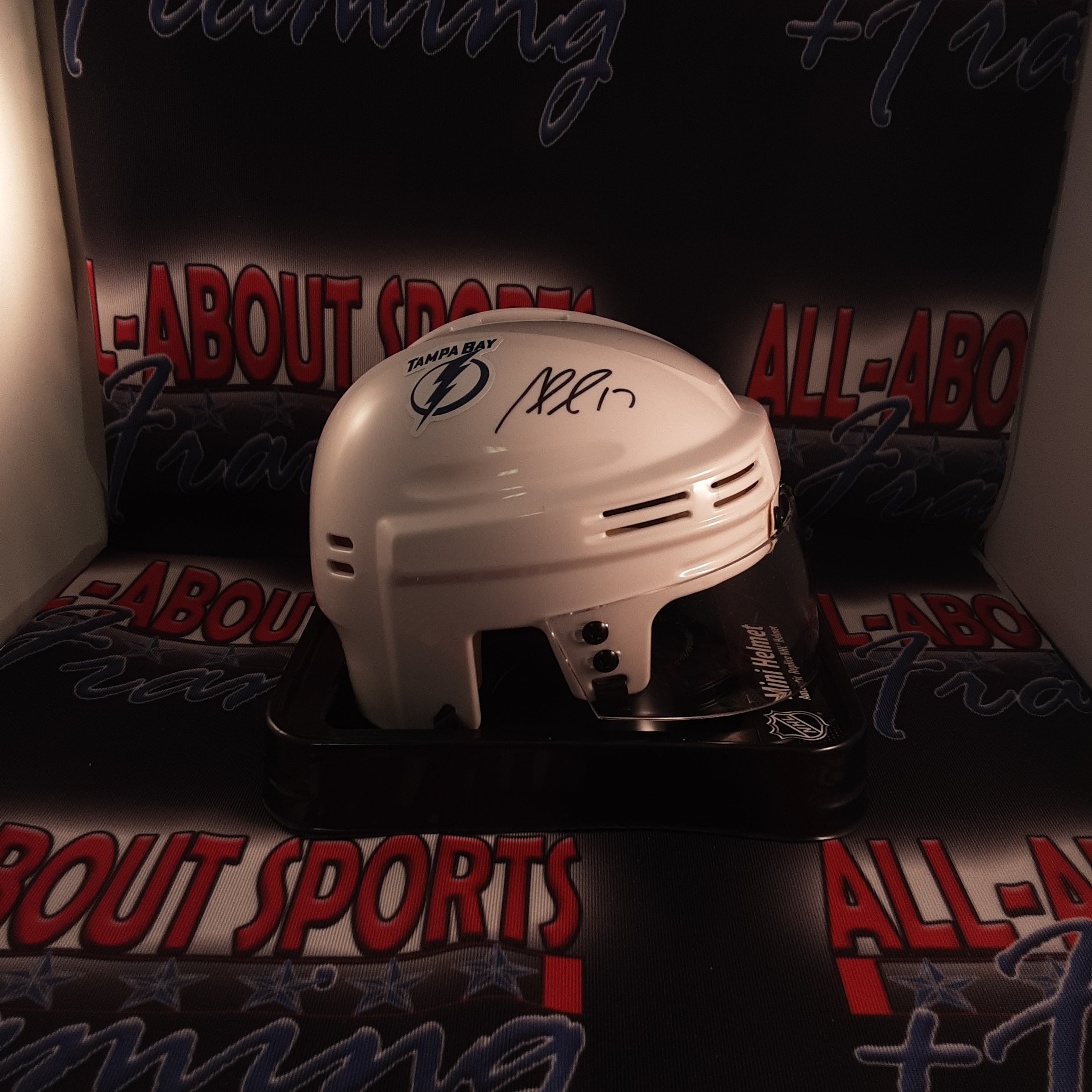 Autographed/Signed Alex Killorn Tampa Bay Blue Hockey Jersey PSA