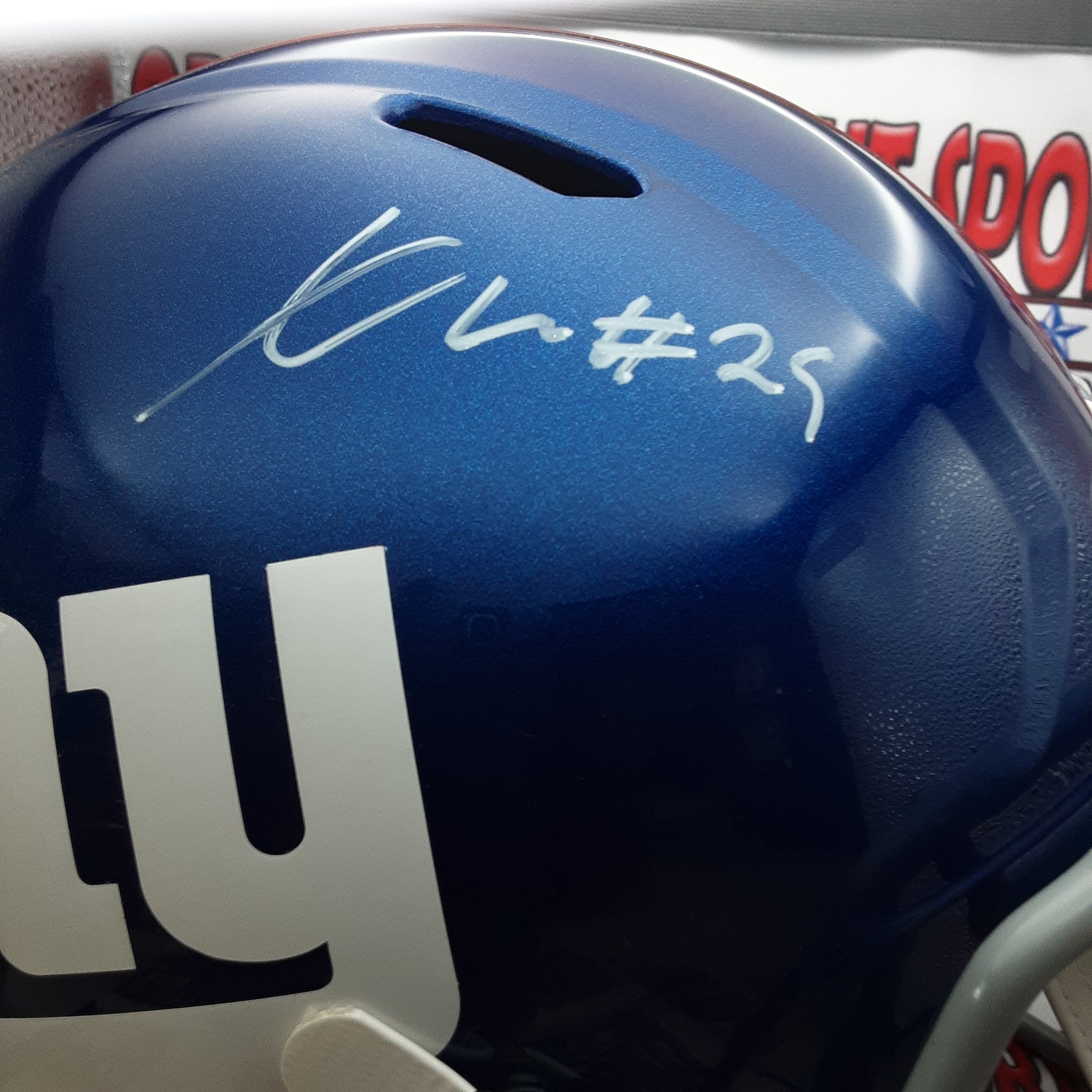 Xavier McKinney Authentic Signed Autographed Full-size Replica Helmet JSA.