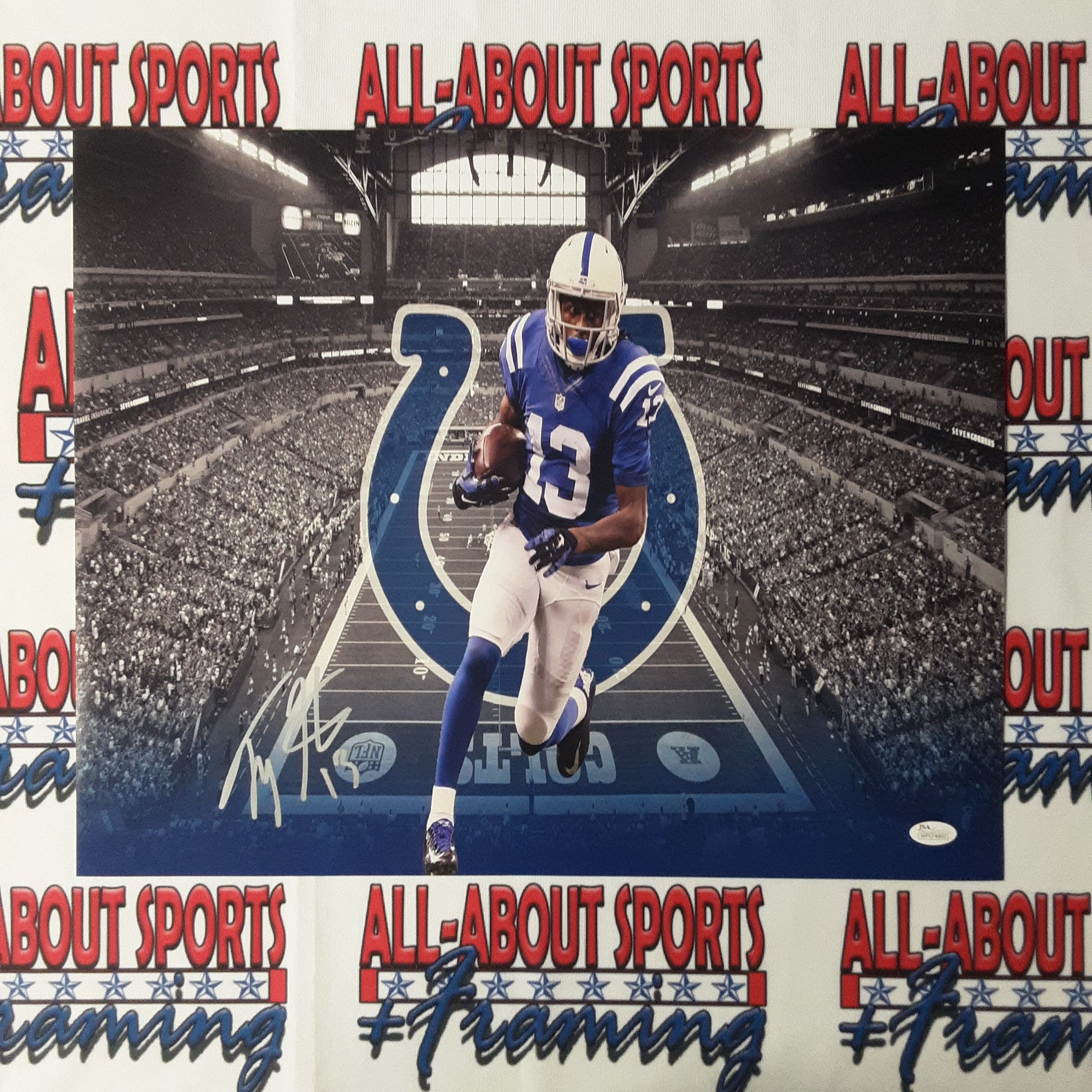 T.Y. Hilton Signed Colts 8x10 Photo (JSA COA)