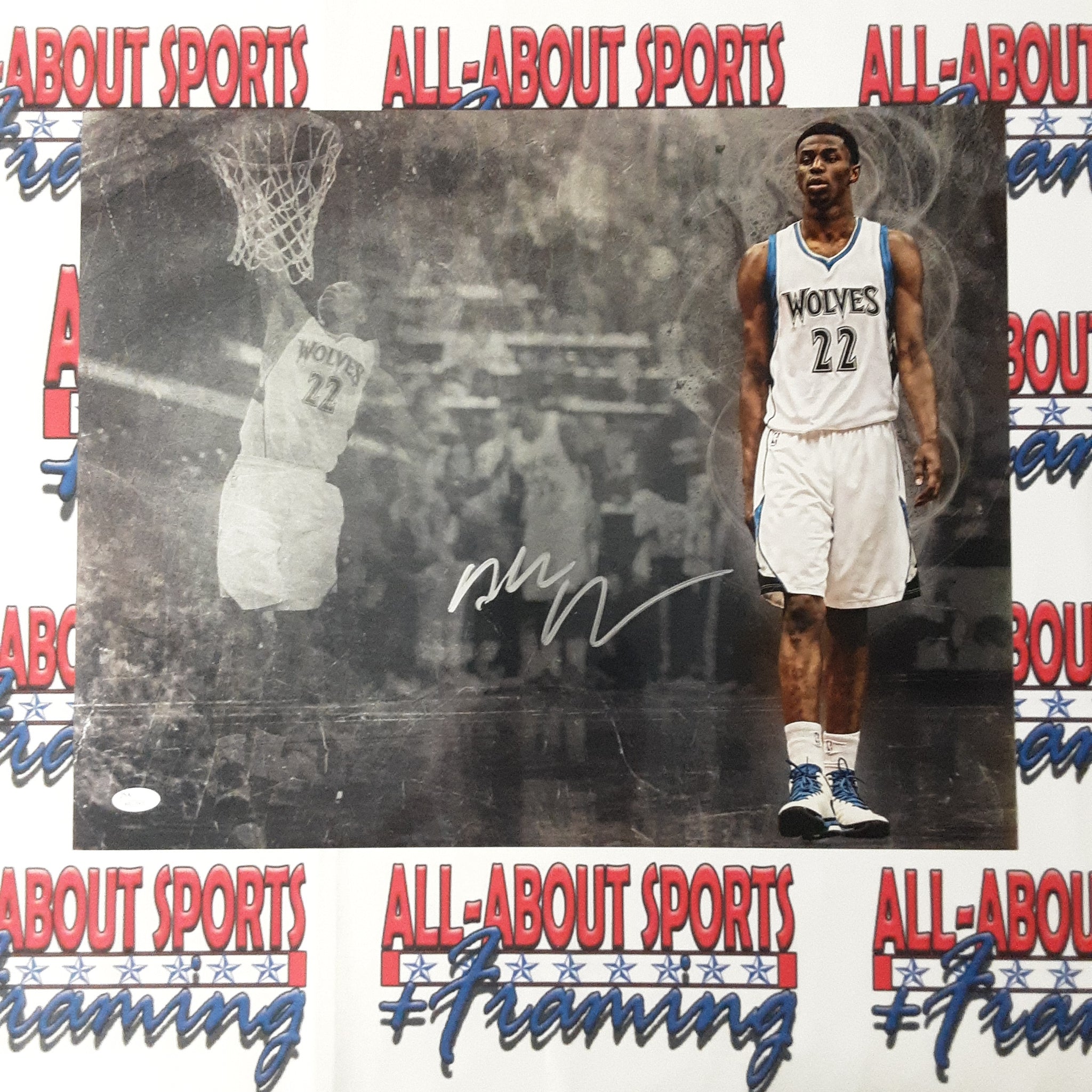 Andrew Wiggins Authentic Signed 16x20 Photo Autographed JSA.