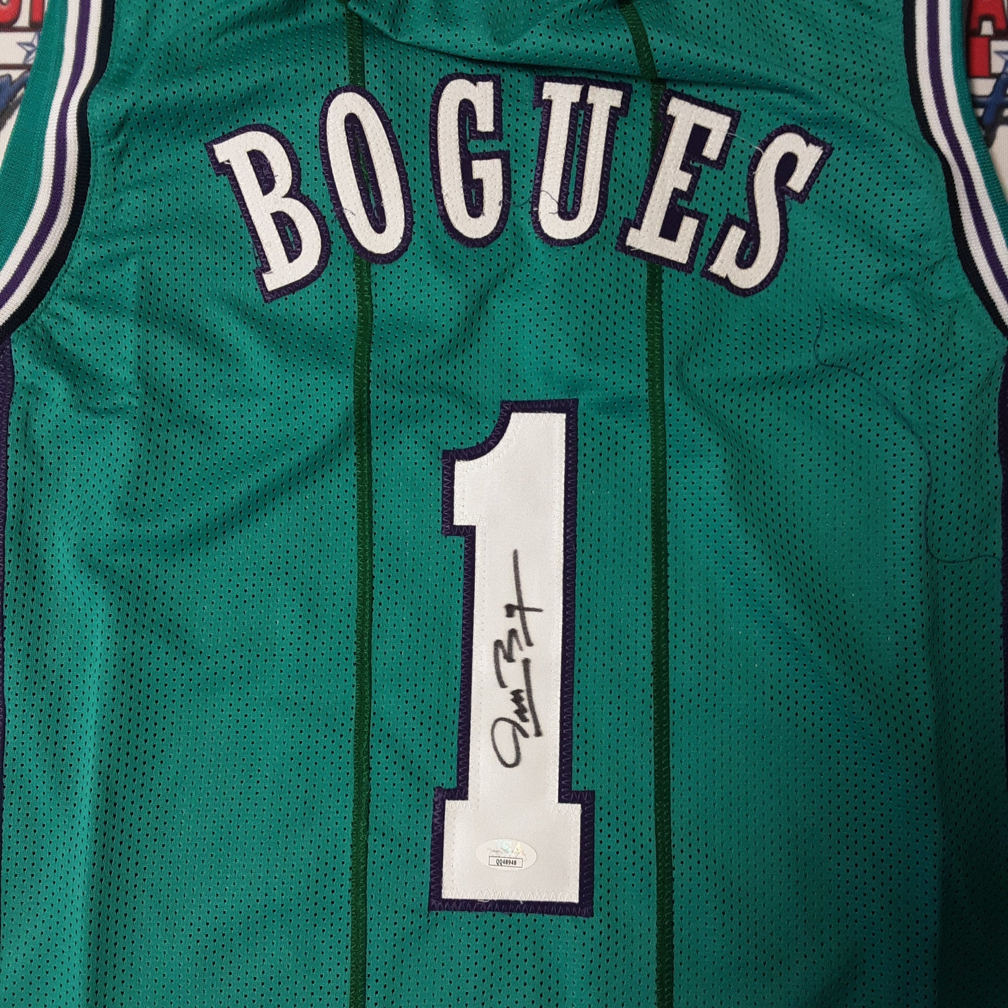 Tyrone Muggsy Bogues Authentic Signed Pro Style Jersey Autographed JSA--