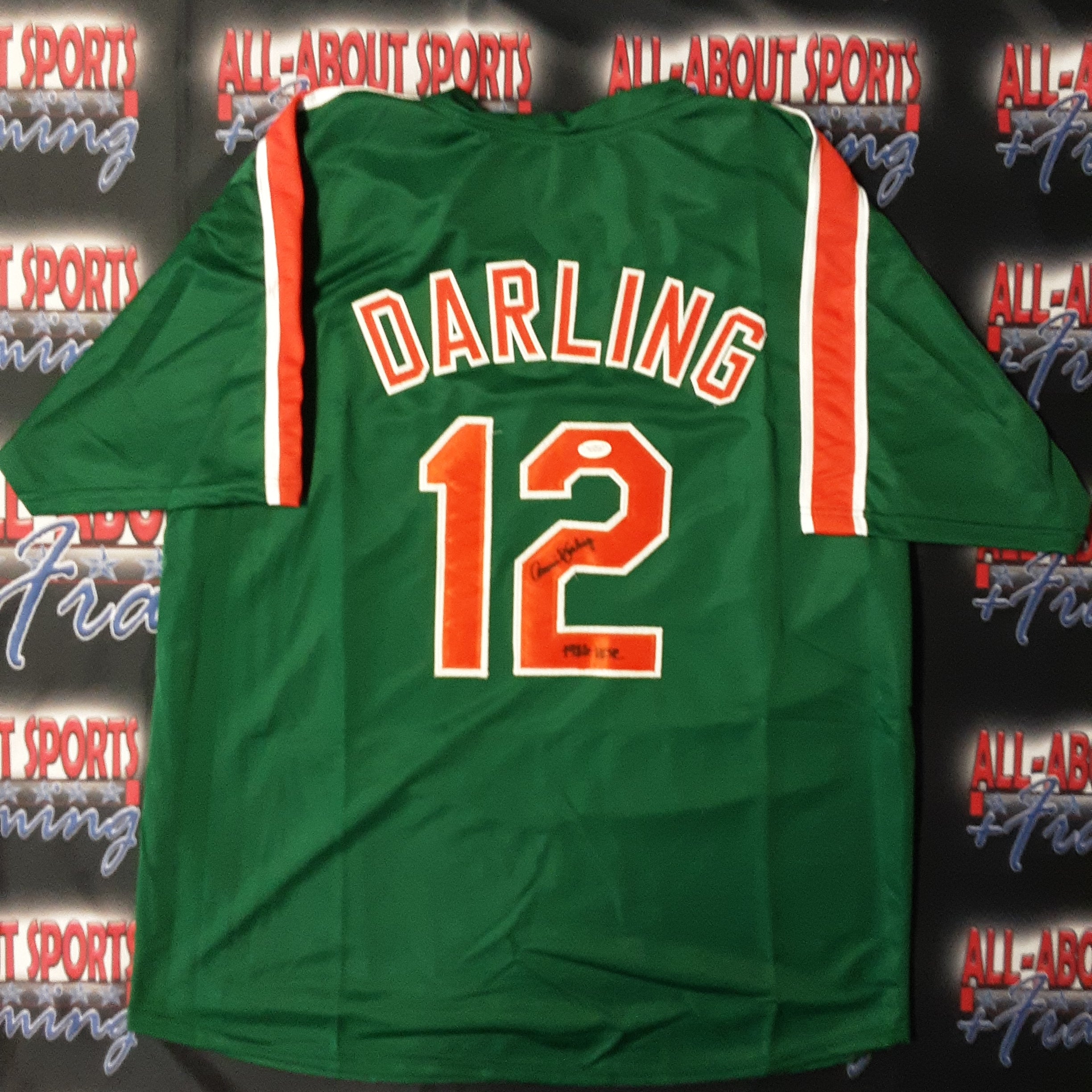 Doc Gooden Signed New York Green Baseball Jersey (JSA)