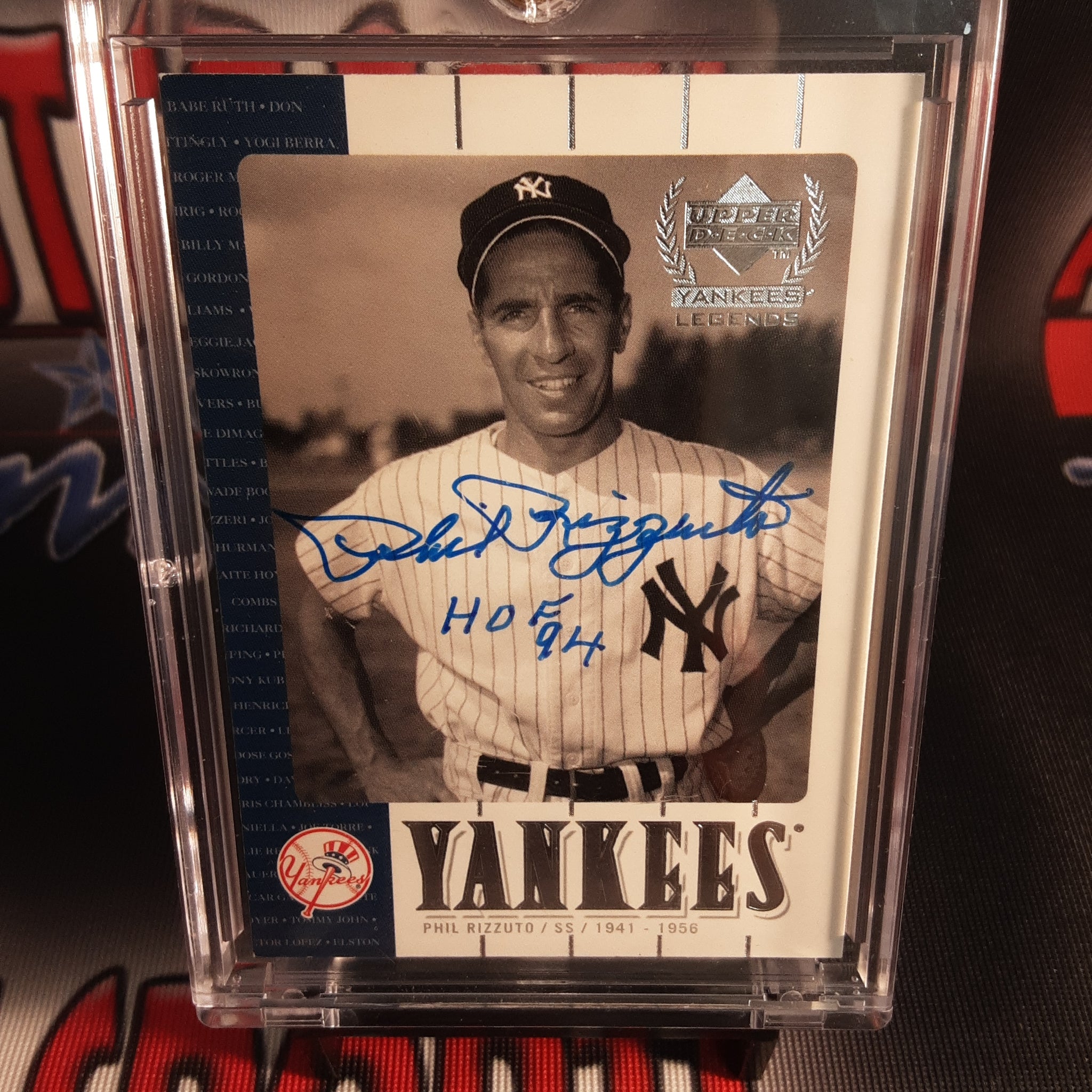 Upper Deck Yankees Legends Phil Rizzuto w/Inscription