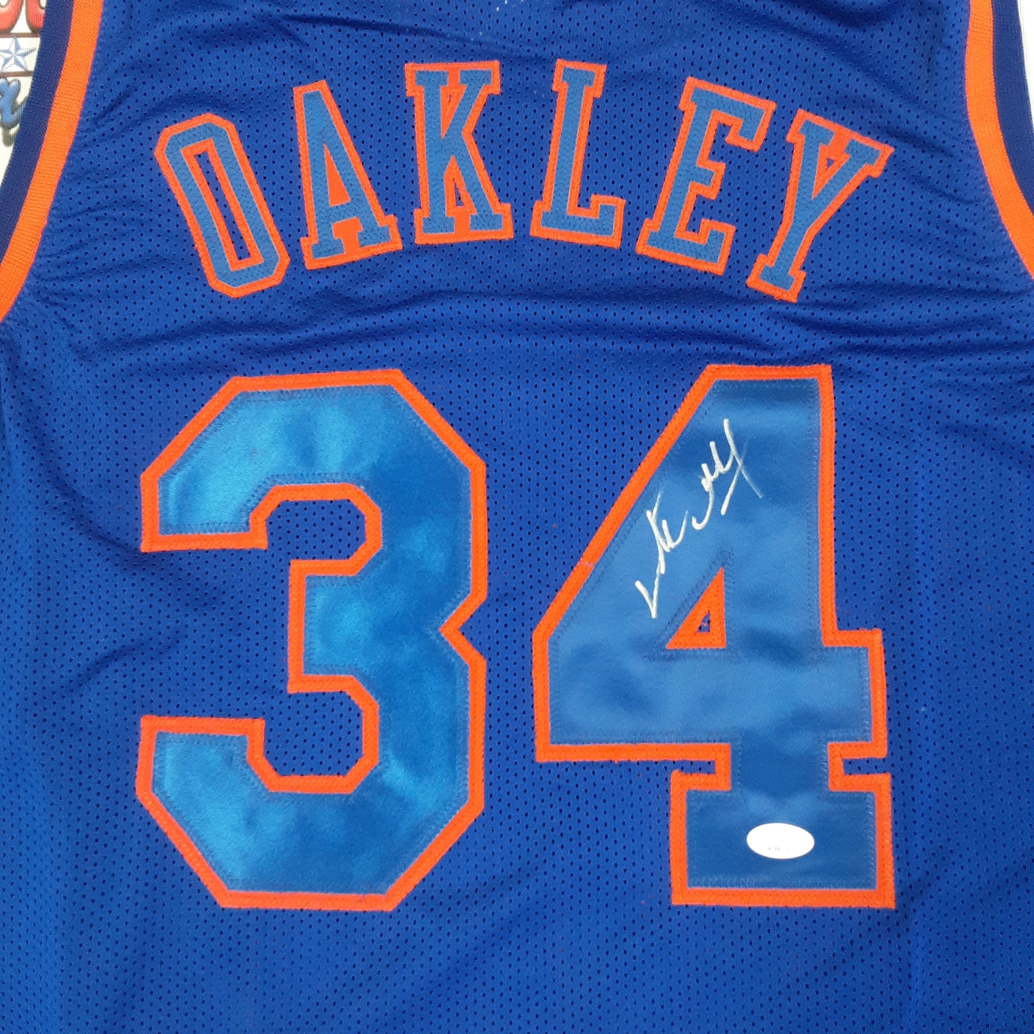 Charles Oakley Authentic Signed Pro Style Jersey Autographed JSA-