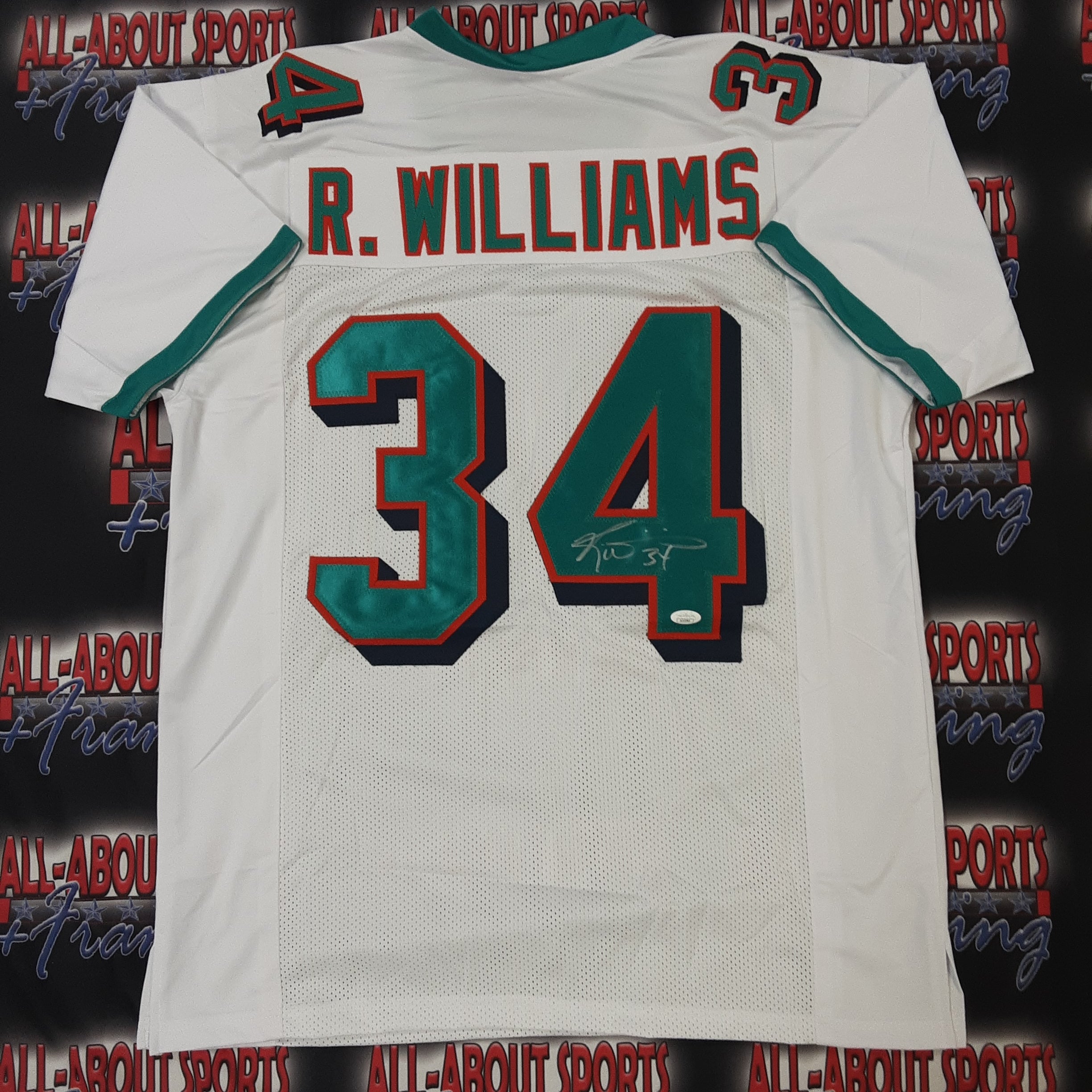 Ricky Williams Autographed Framed Miami Dolphins Jersey - The