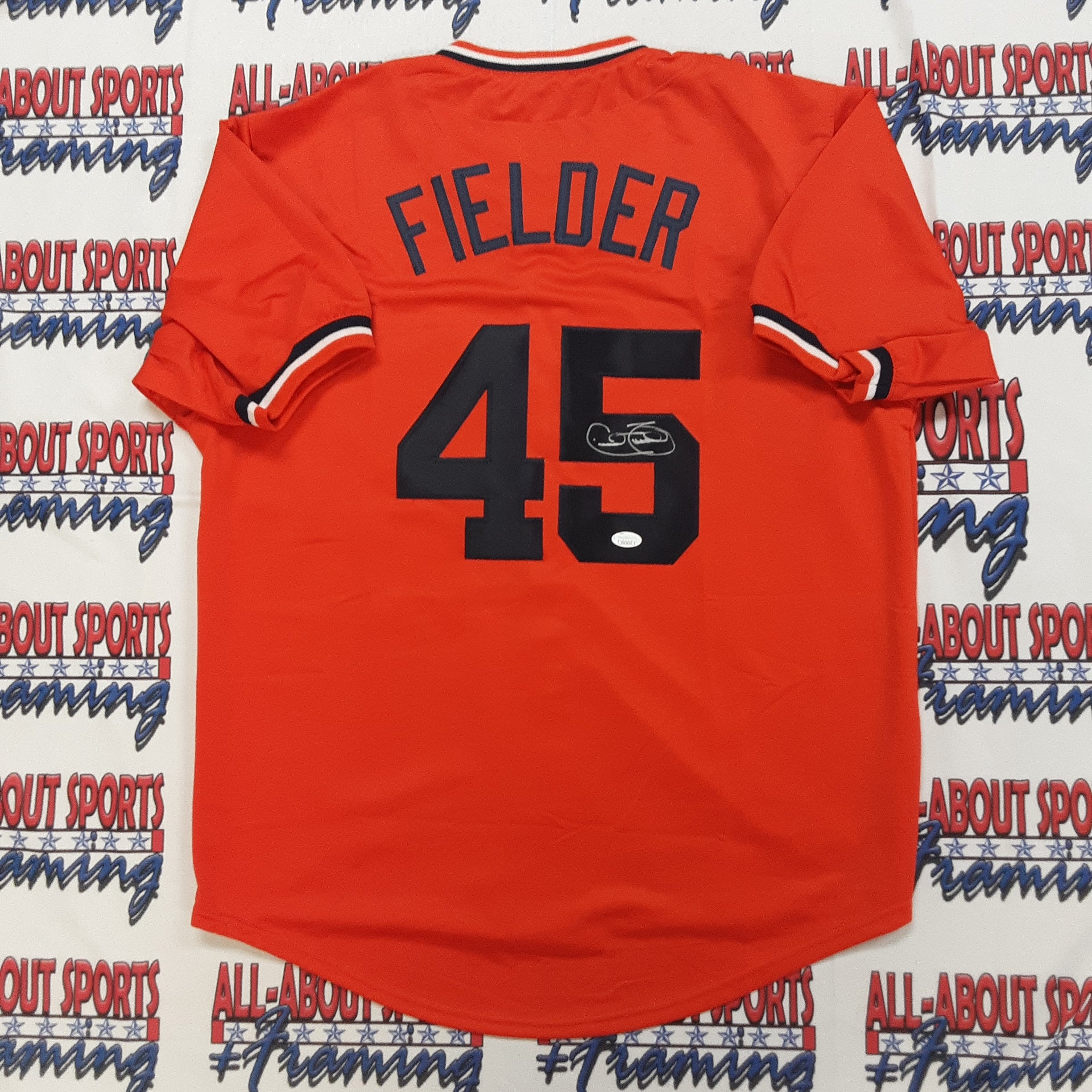 Detroit Pro Style Cecil Fielder Gray Autographed Jersey