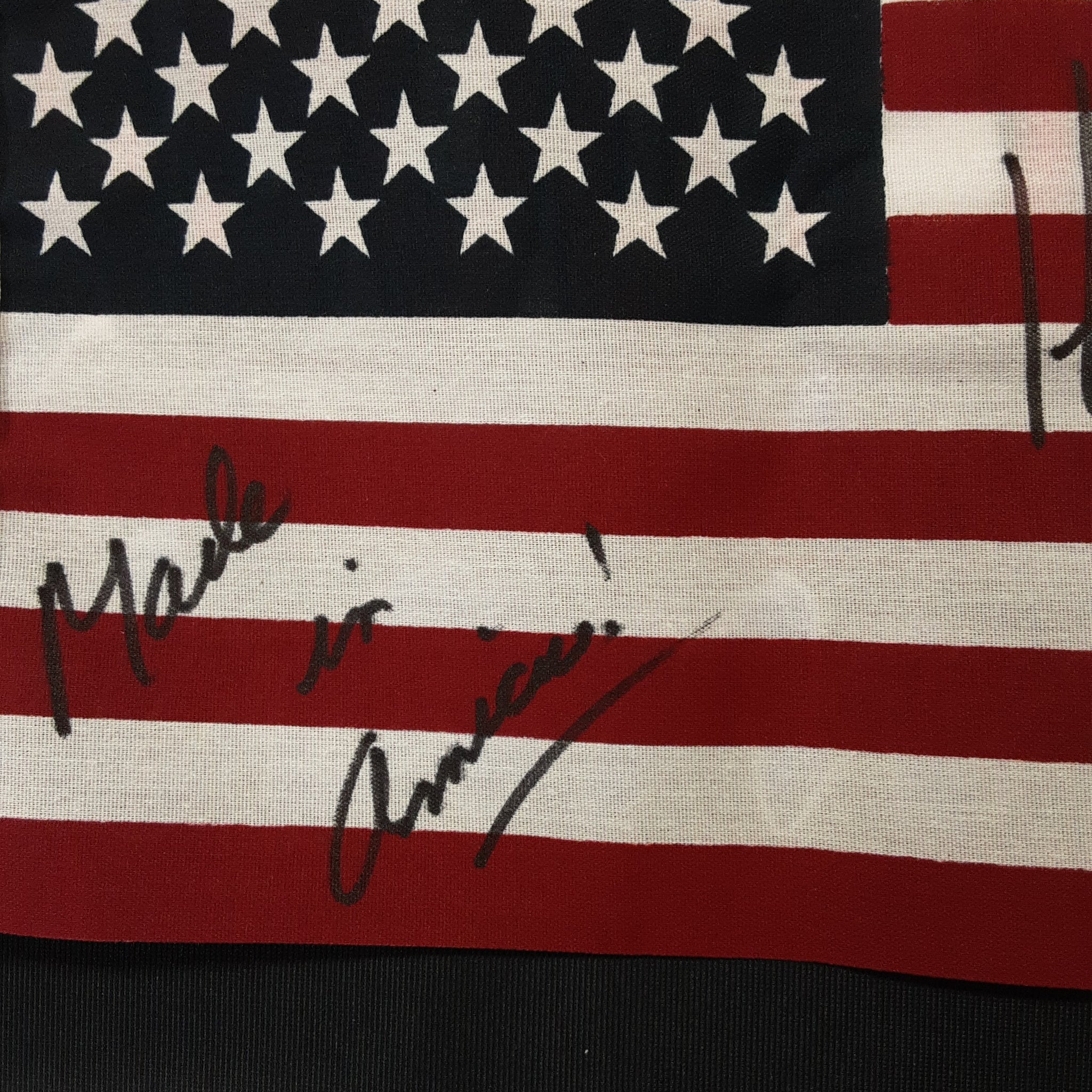 "Hacksaw" Jim Duggan Authentic Signed Autographed Mini American Flag with Inscription JSA