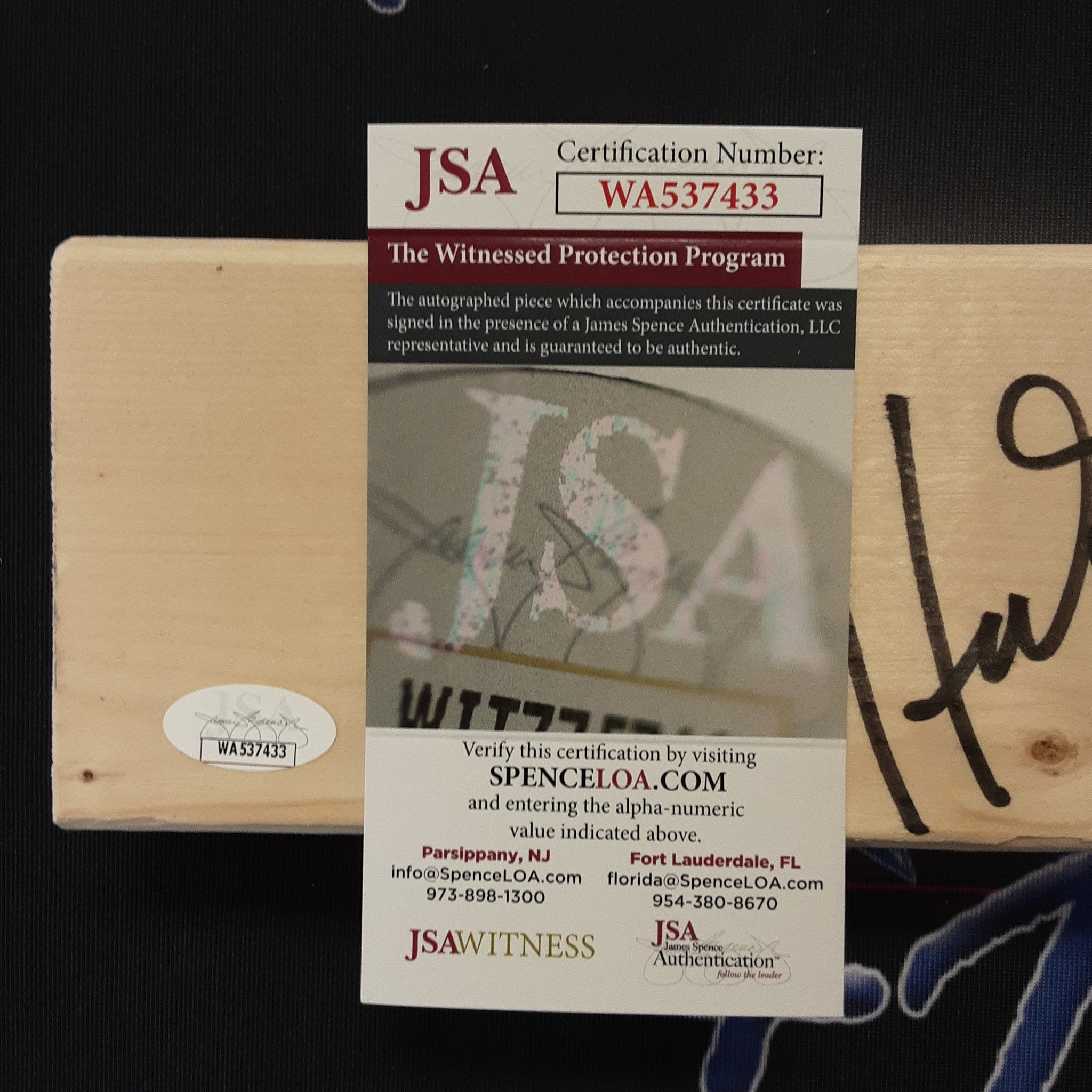 "Hacksaw" Jim Duggan Authentic Signed Autographed 2x4 JSA