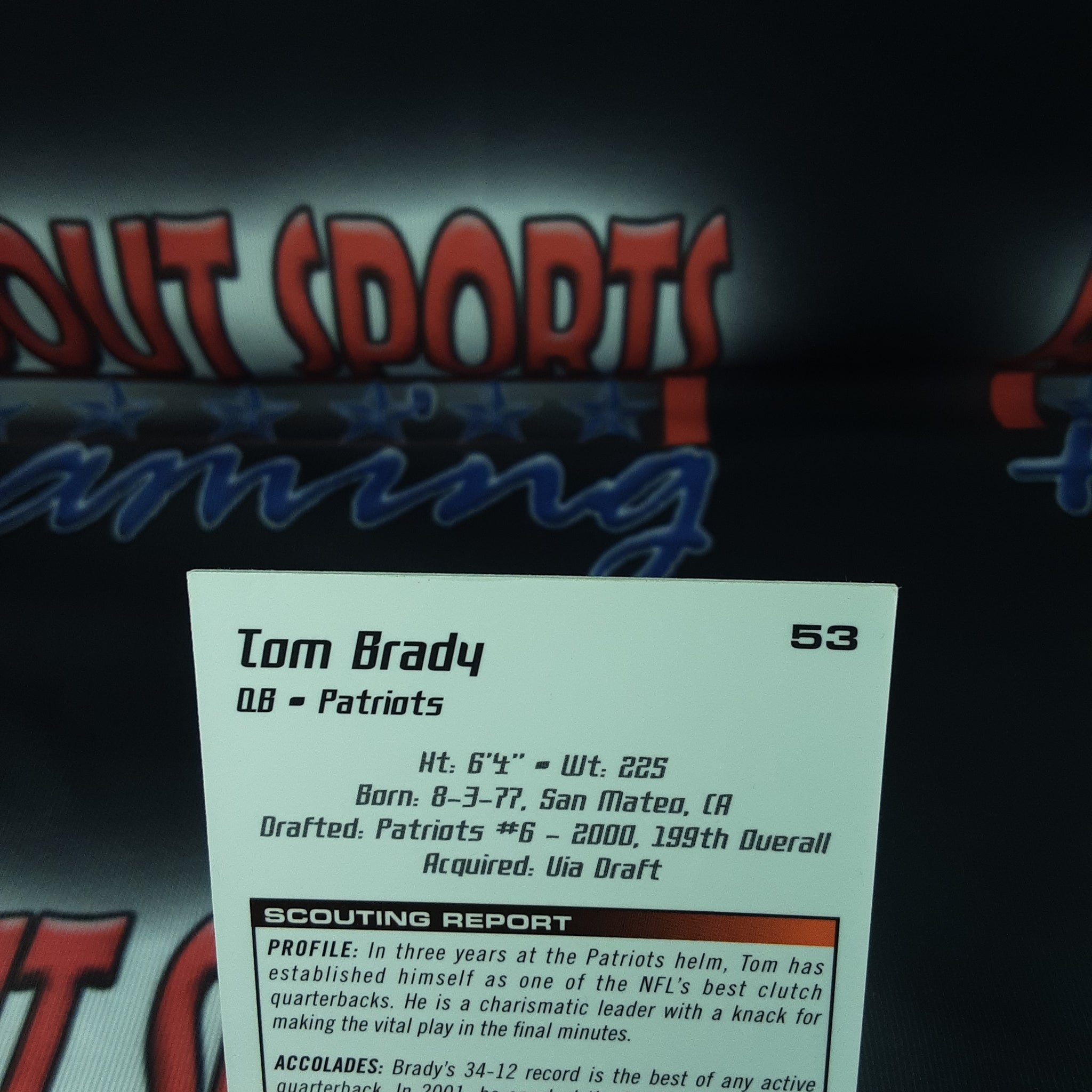 2004 Topps Draft Picks & Prospect Gold Refractor Card #53 Tom Brady