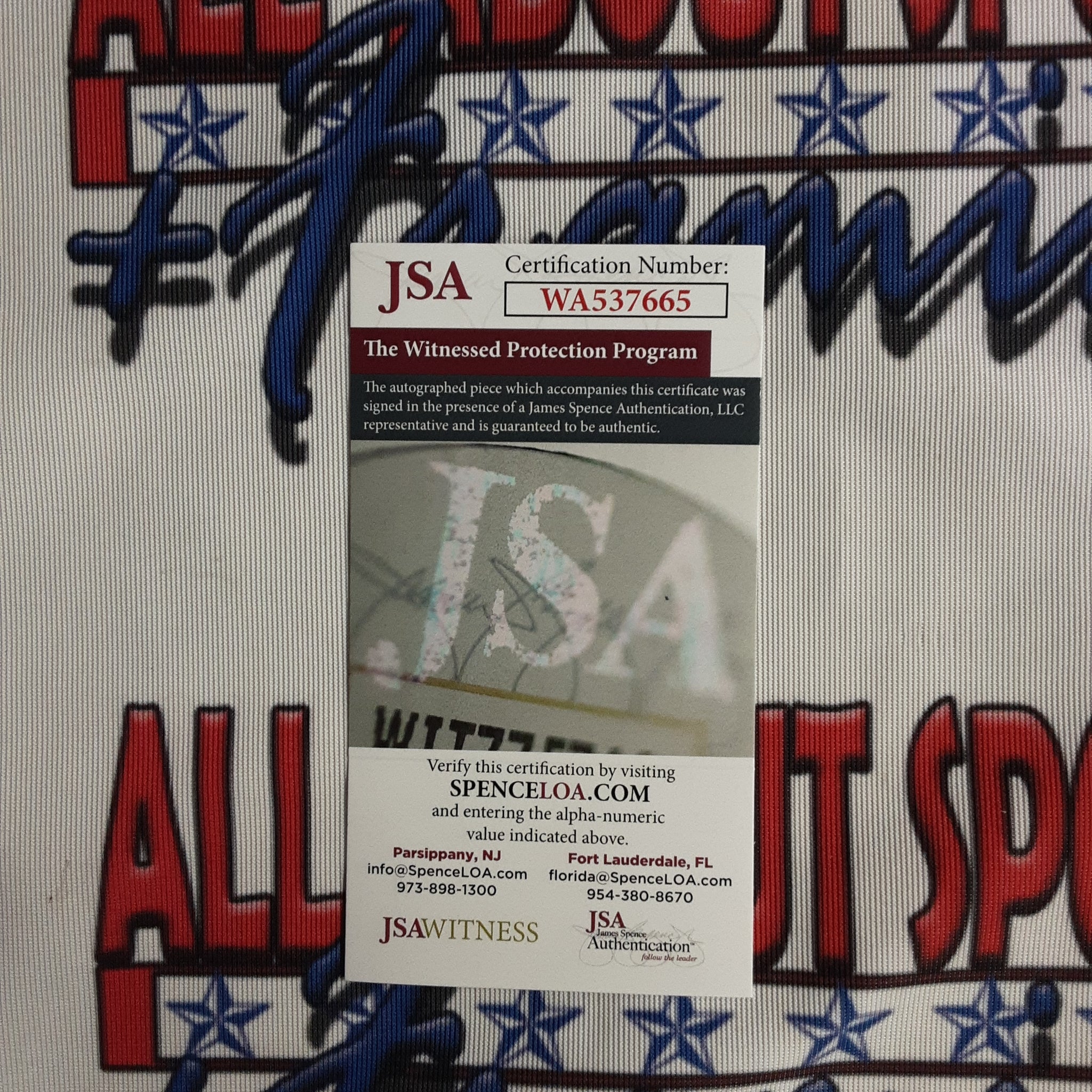 "Hacksaw" Jim Duggan Authentic Signed Pro Style Jersey Autographed JSA-