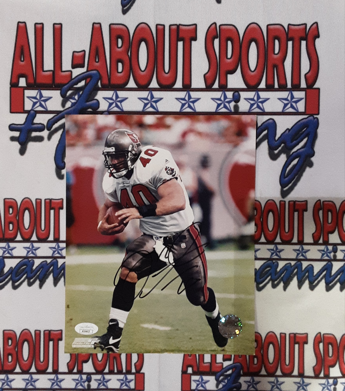 Mike Alstott Authentic Signed Framed 8x10 Photo Autographed JSA