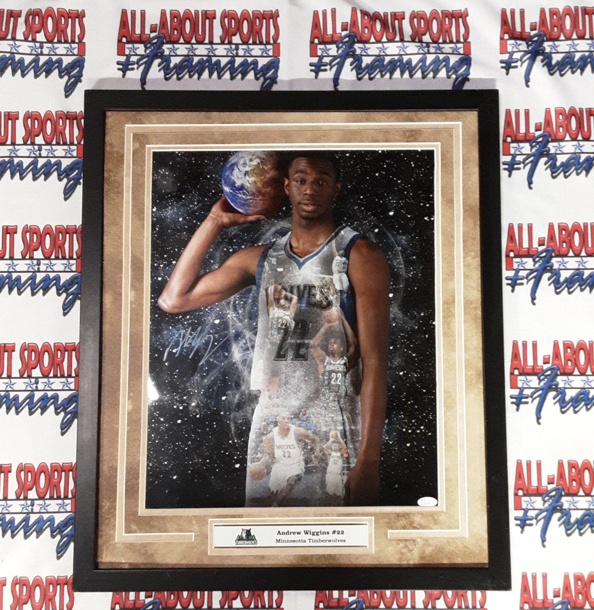 Andrew Wiggins Authentic Signed Framed 16x20 Photo Autographed JSA