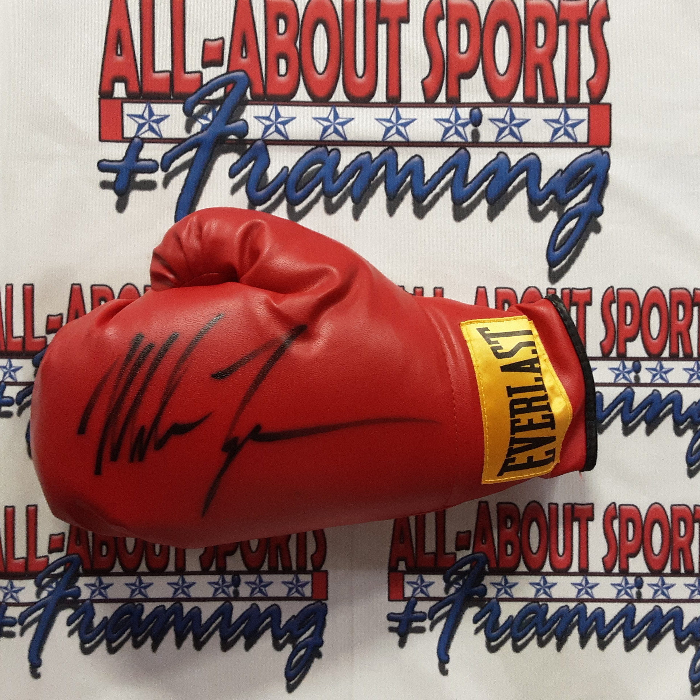 Mike Tyson Signed Red Right Hand Everlast Boxing Glove Shadowbox JSA Hologram