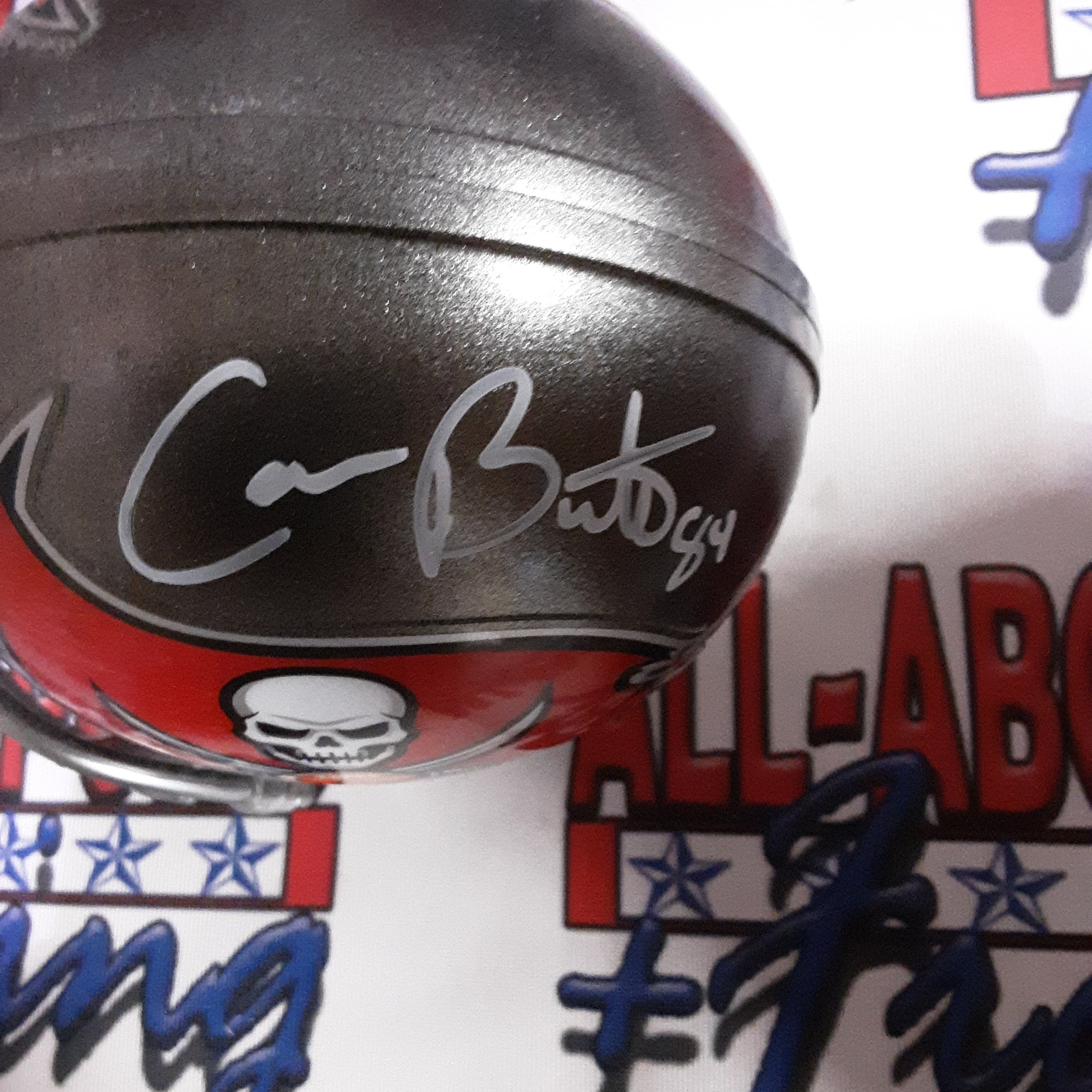 Cameron Brate Authentic Signed Autographed Mini Helmet JSA