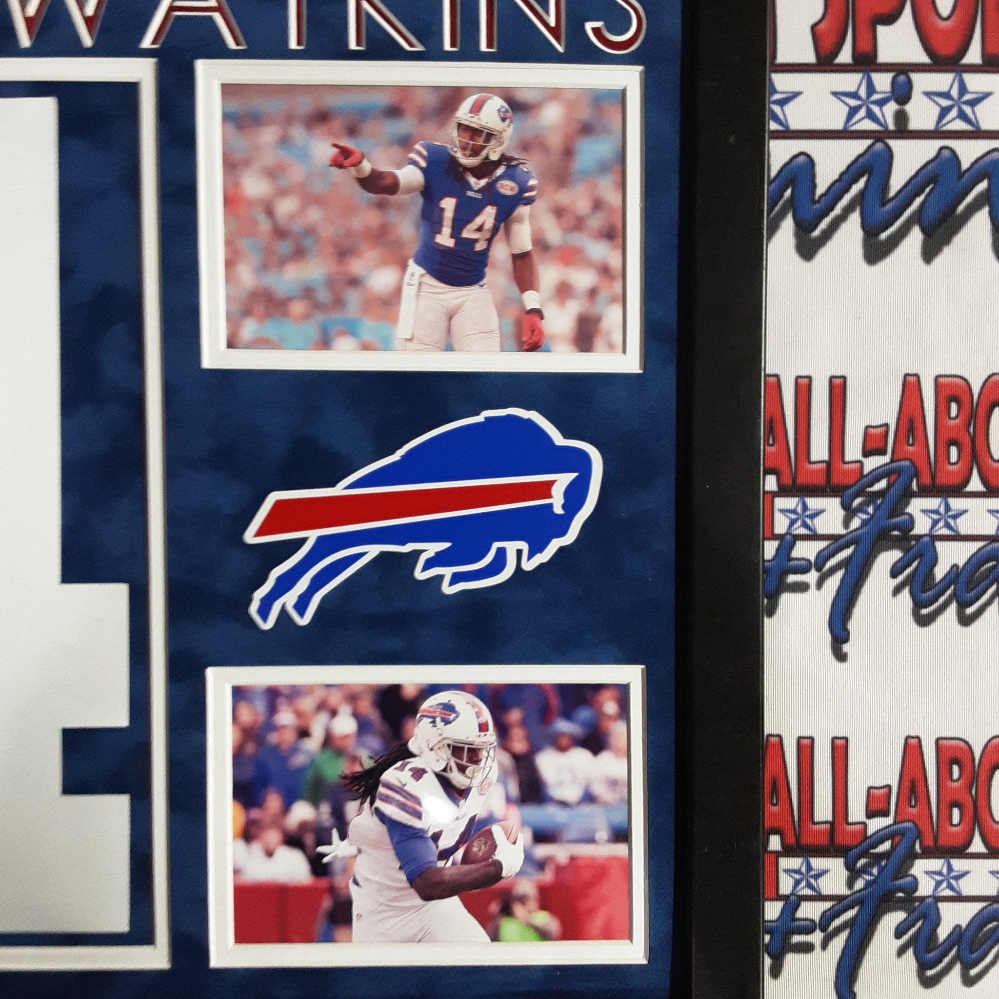 Sammy Watkins Authentic Signed Framed Jersey Number Autographed JSA