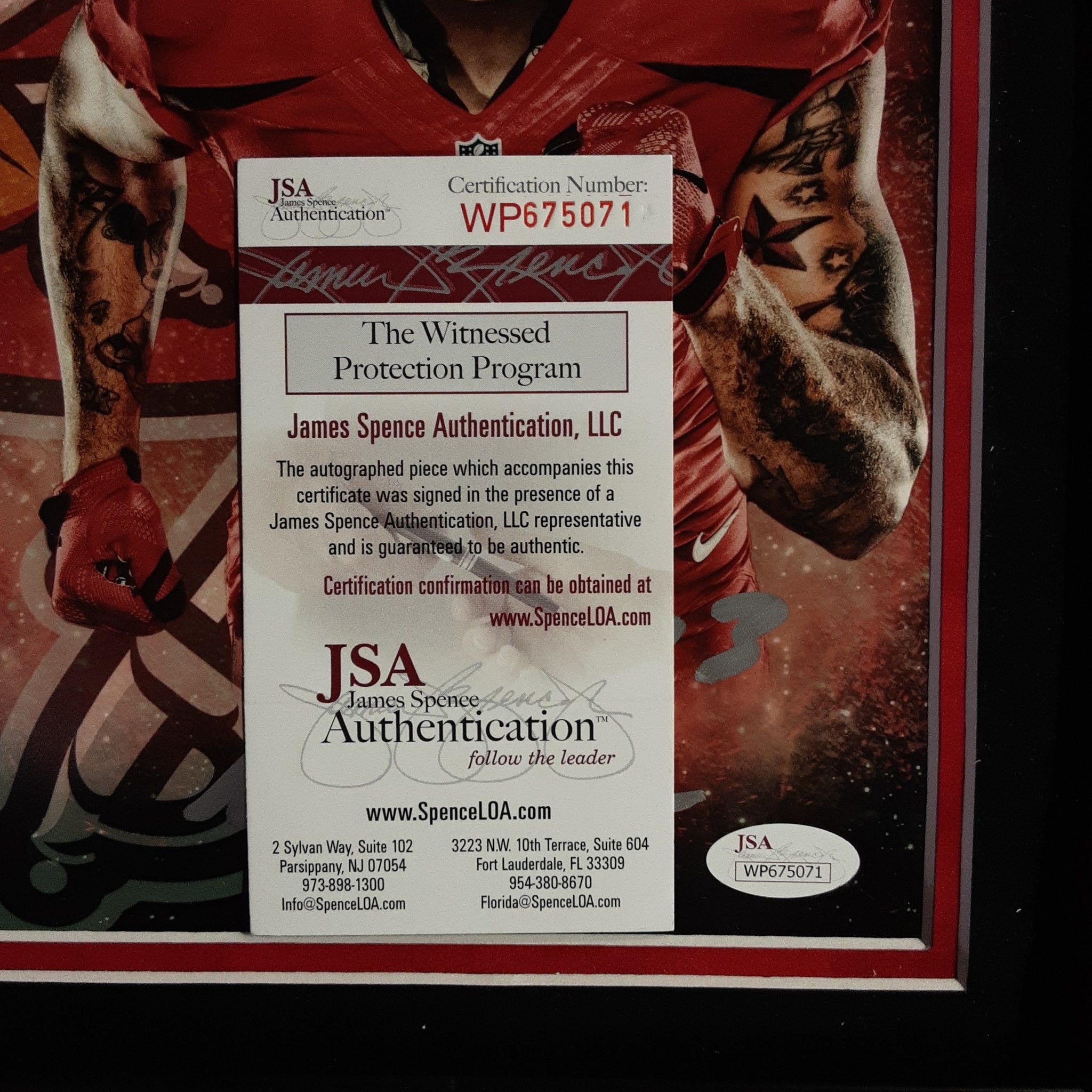 Mike Evans Desean Jackson Authentic Signed Framed 11x14 Photo Autographed JSA