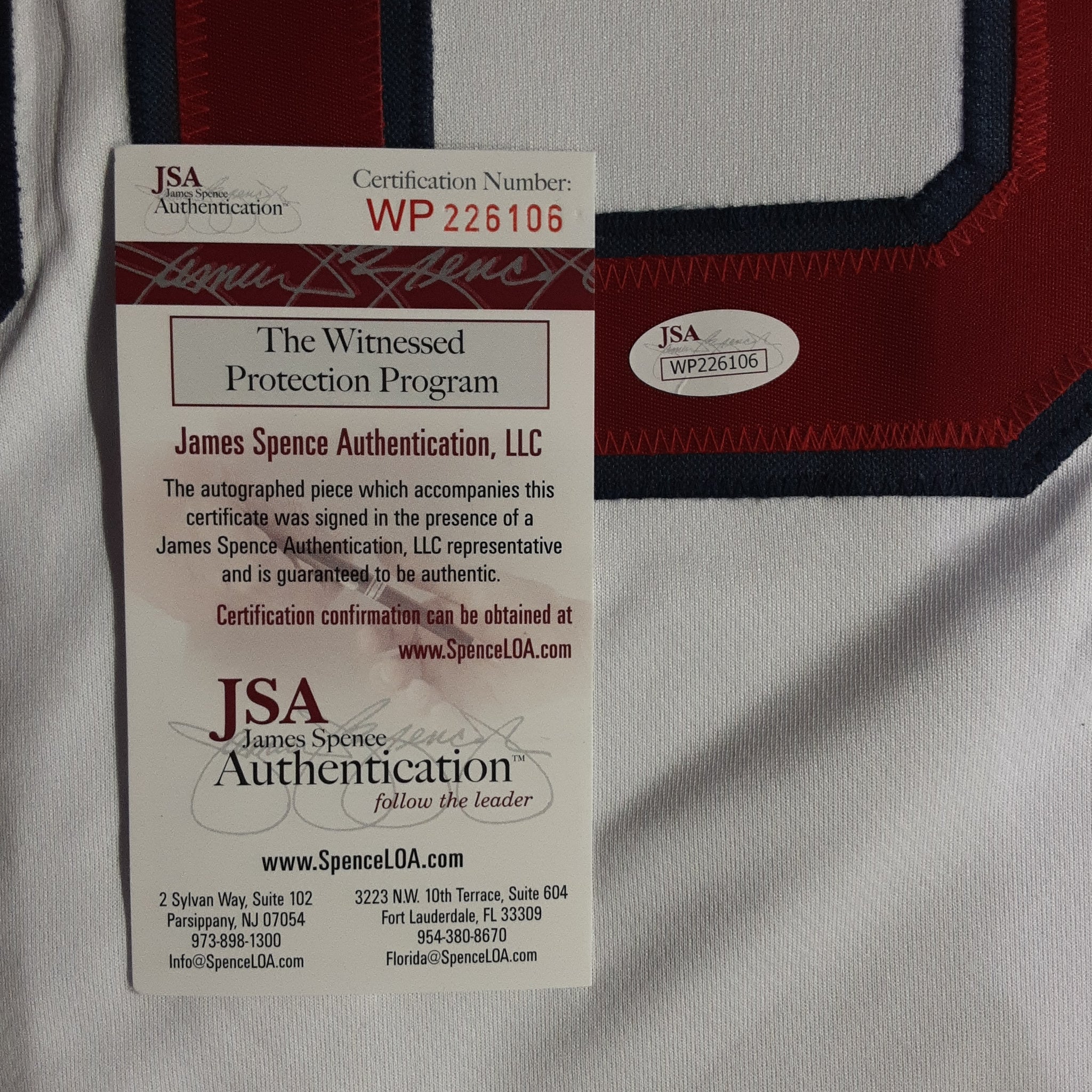 Curt Schilling Authentic Signed Pro Style Jersey Autographed JSA-