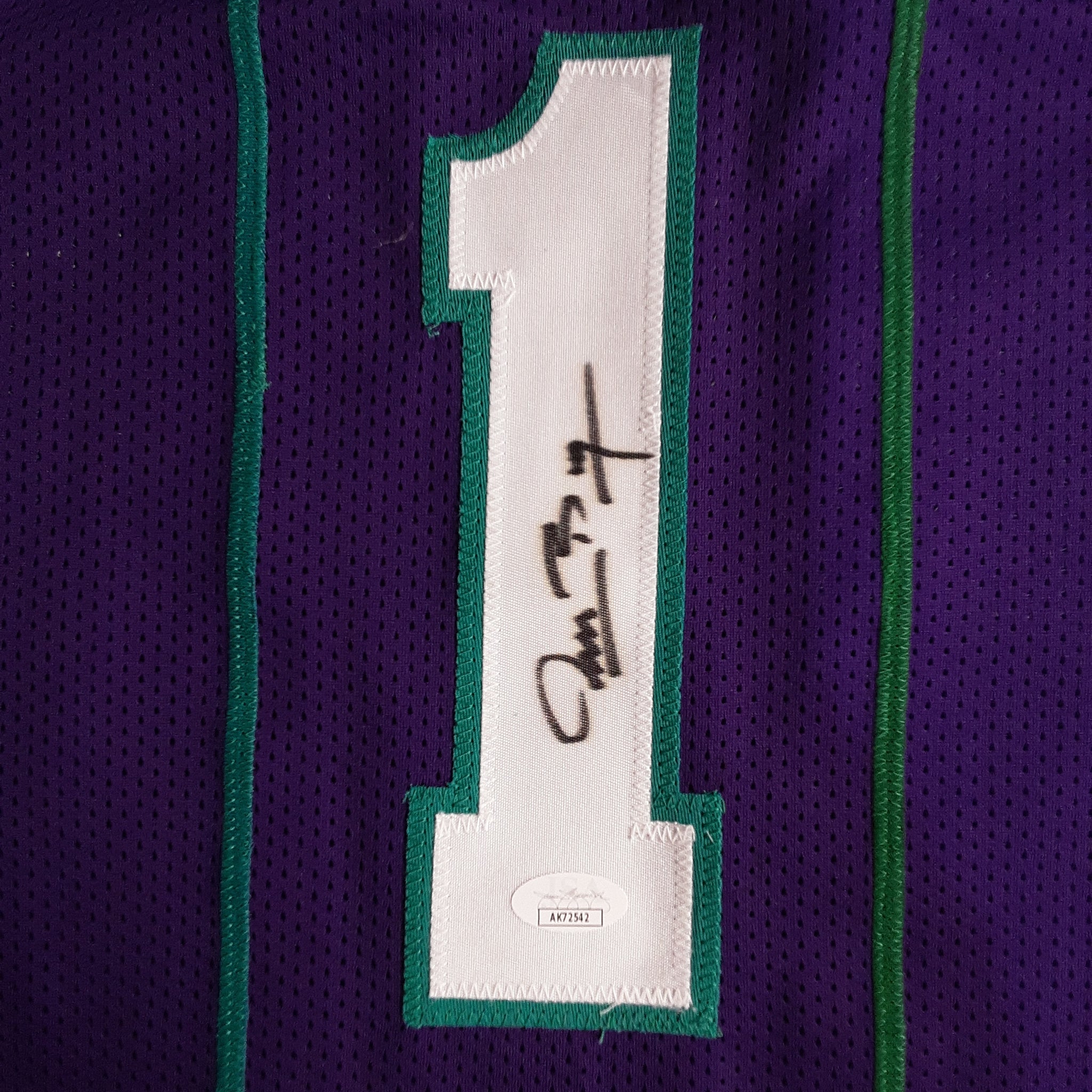 Tyrone Muggsy Bogues Authentic Signed Pro Style Jersey Autographed JSA