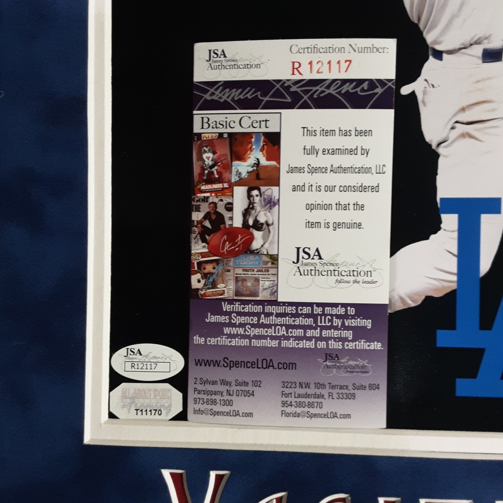 Yasiel Puig Authentic Signed Framed 11x14 Photo Autographed JSA-