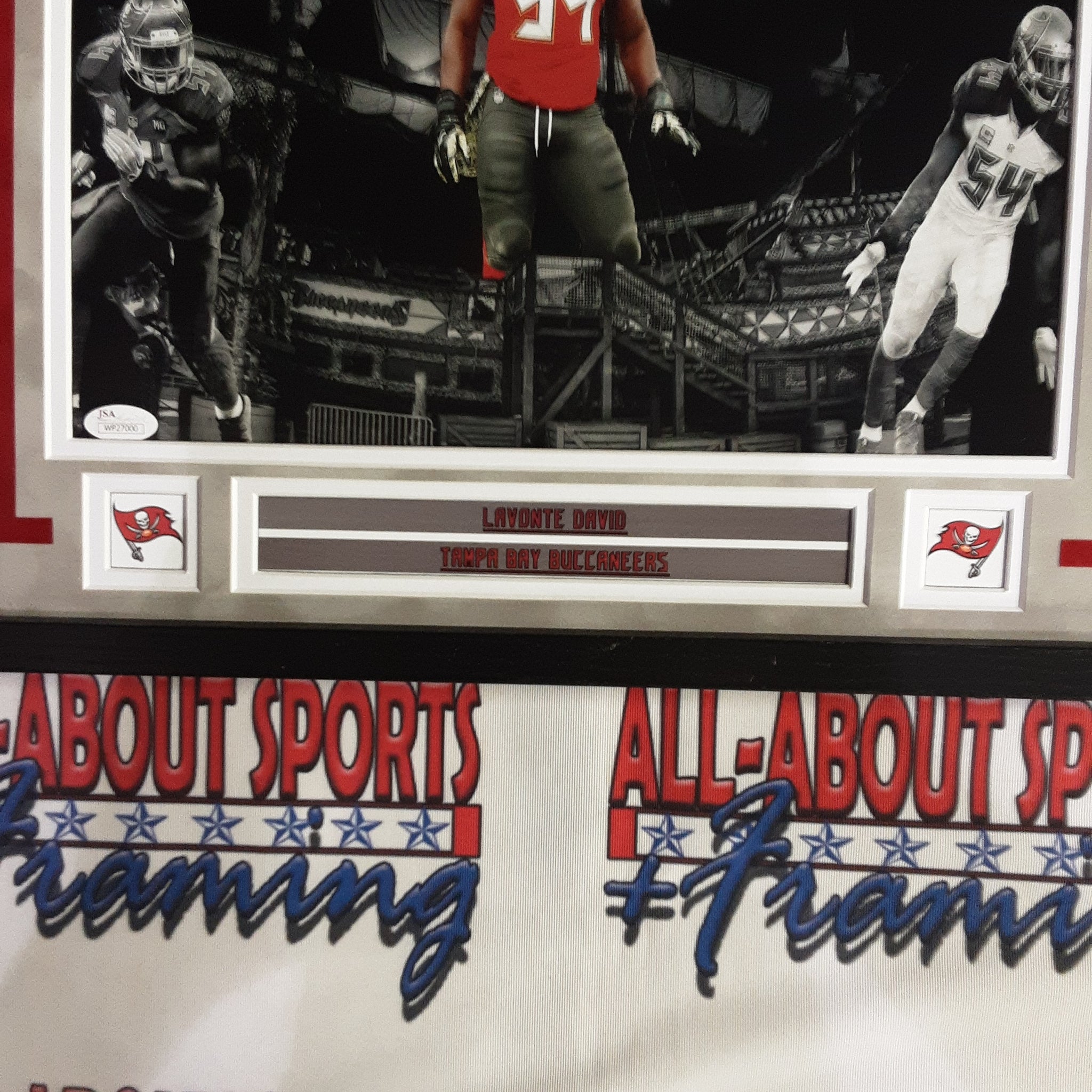 Lavonte David Authentic Signed Framed 11x14 Photo Autographed JSA