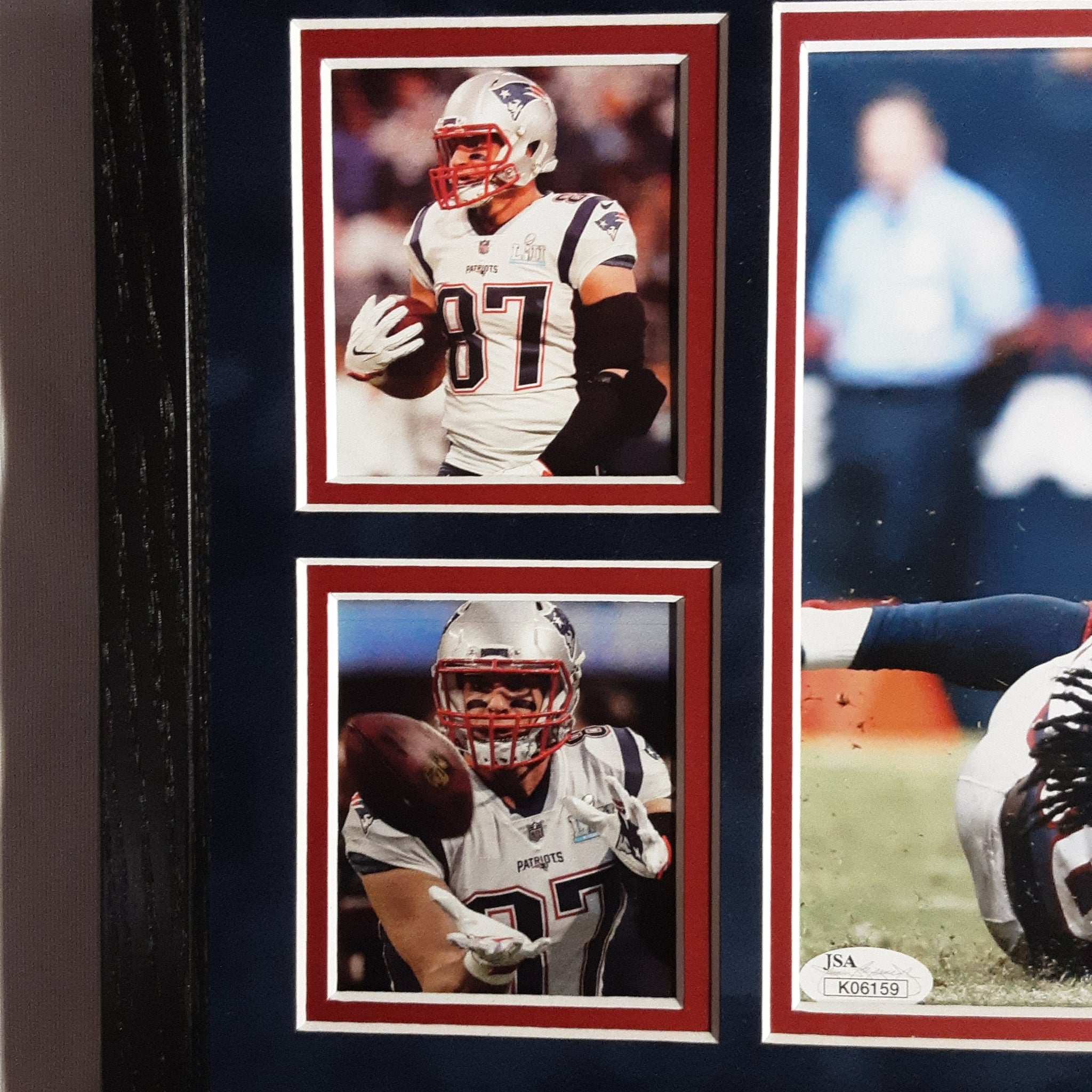 Rob Gronkowski Authentic Signed Framed 11x14 Photo Autographed JSA-