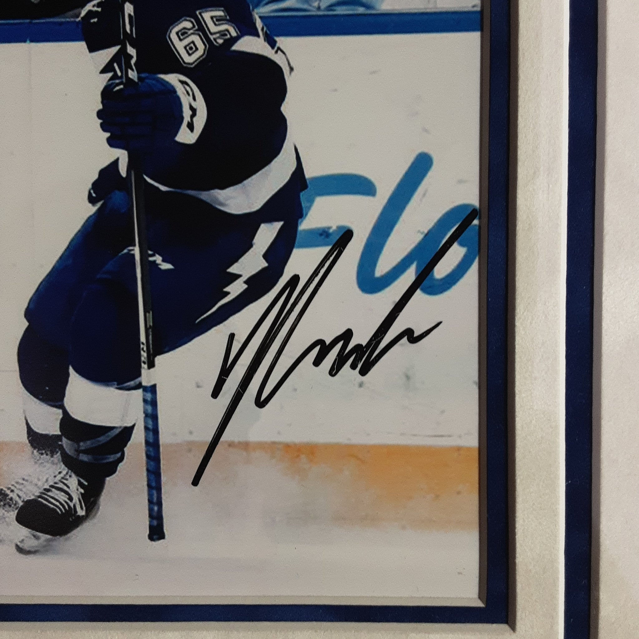 Yanni Gourde and Victor Hedman Authentic Signed Framed 11x14 Photo Autographed JSA