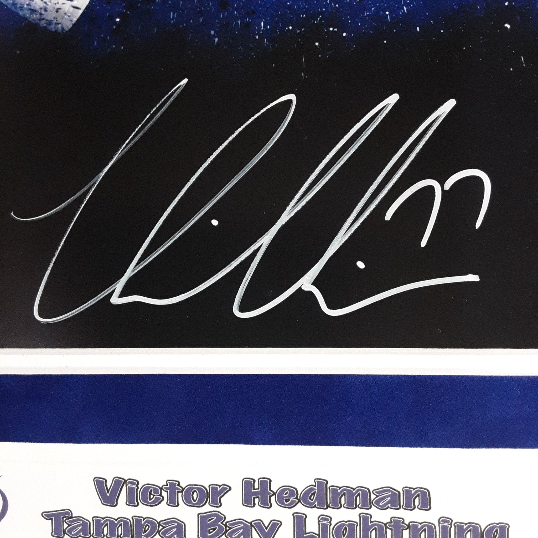 Victor Hedman Signed Framed 11x14 Photo Autographed JSA