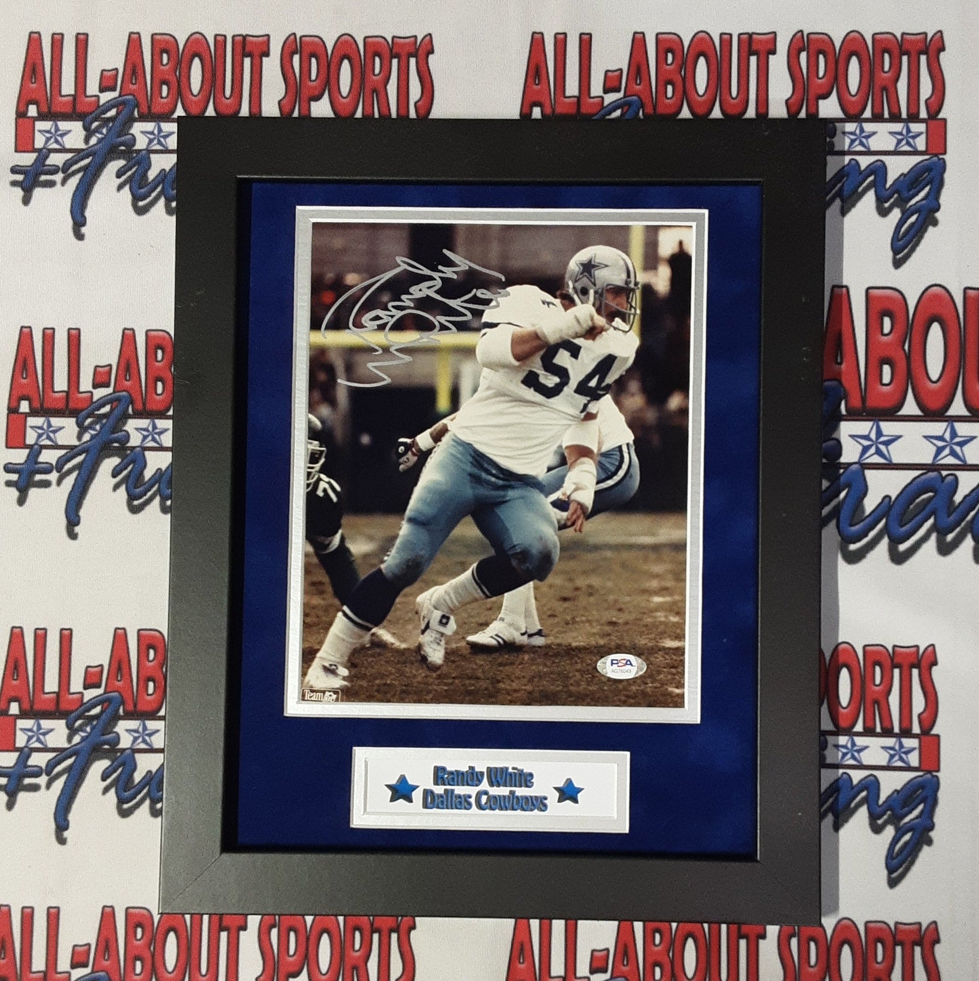Randy White Authentic Signed Framed 8x10 Photo Autographed PSA
