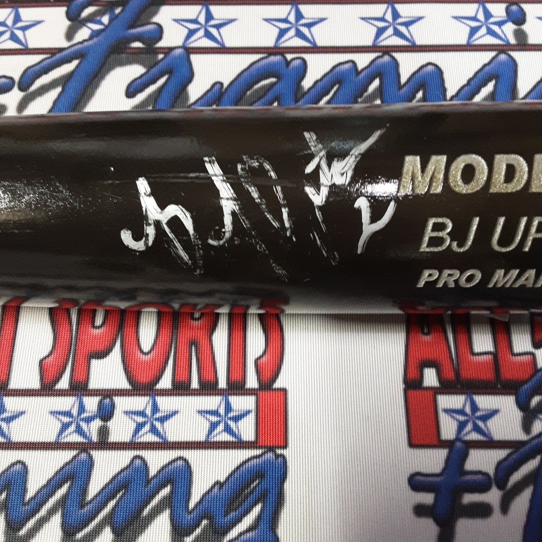 B.J. Upton Authentic Signed Pro Style Bat Autographed JSA.