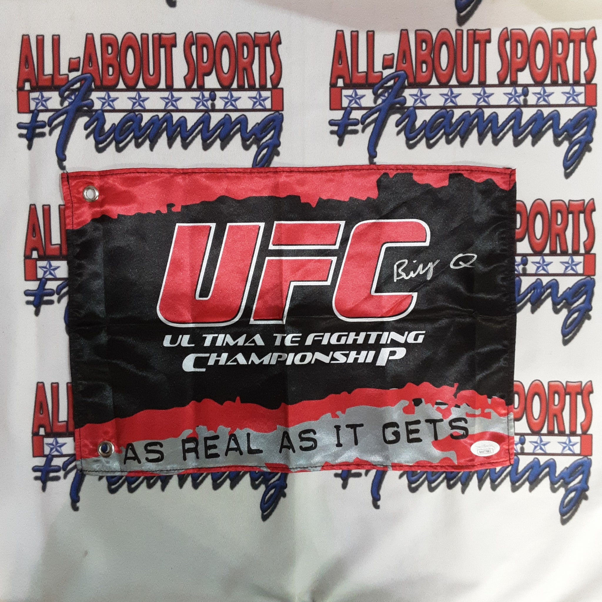 Billy Quarantillo Authentic Signed Autographed Mini UFC Flag JSA-