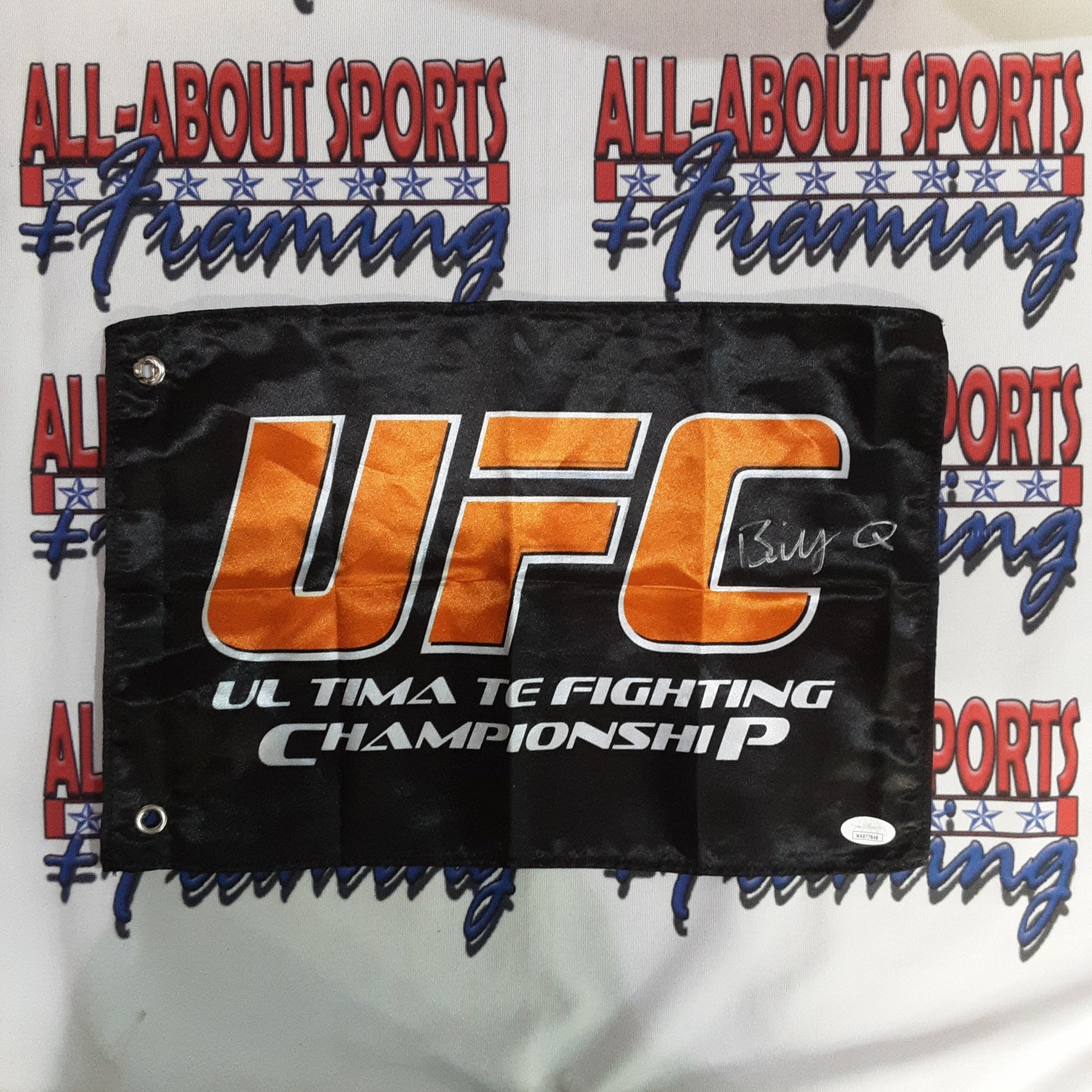 Billy Quarantillo Authentic Signed Autographed Mini UFC Flag JSA-