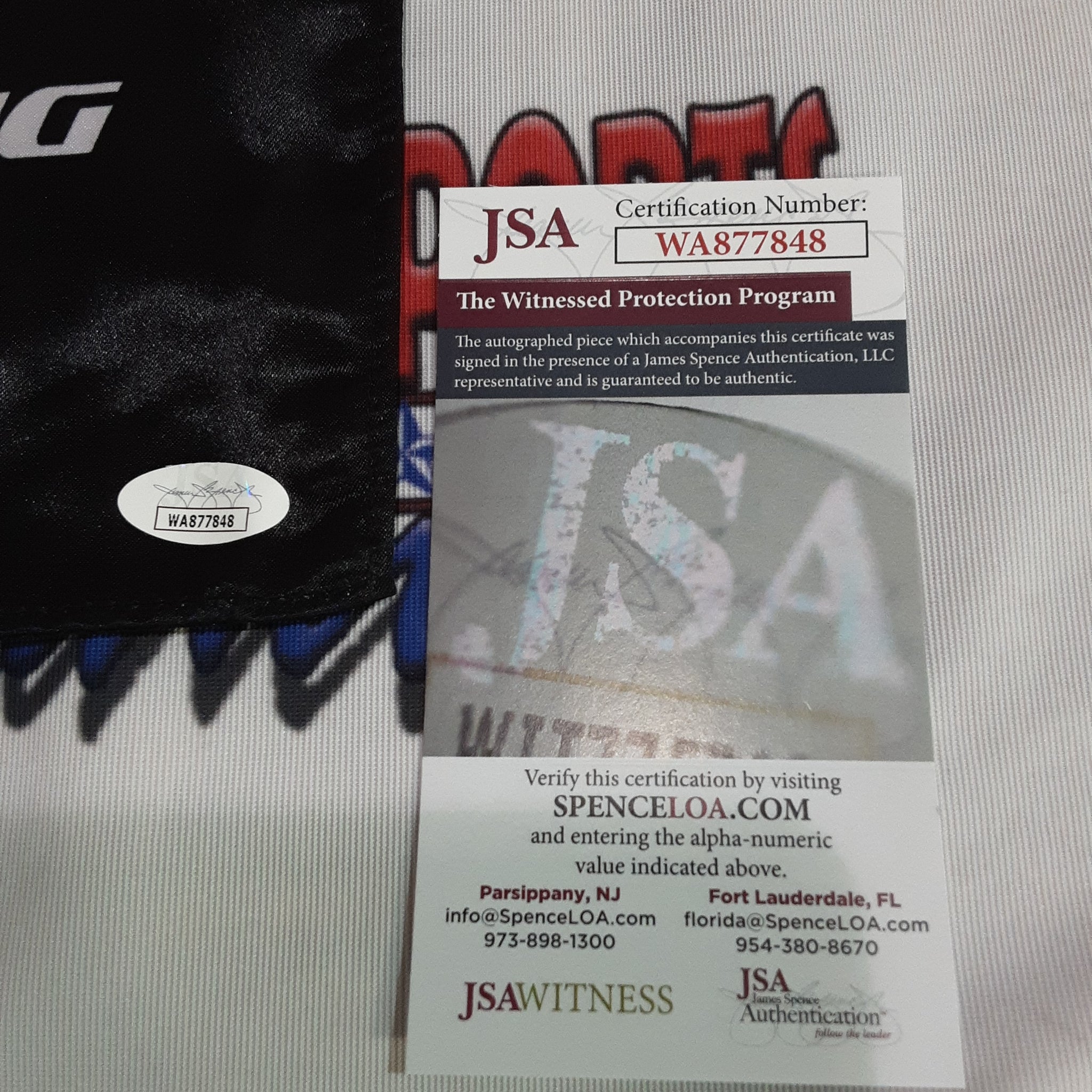 Billy Quarantillo Authentic Signed Autographed Mini UFC Flag JSA