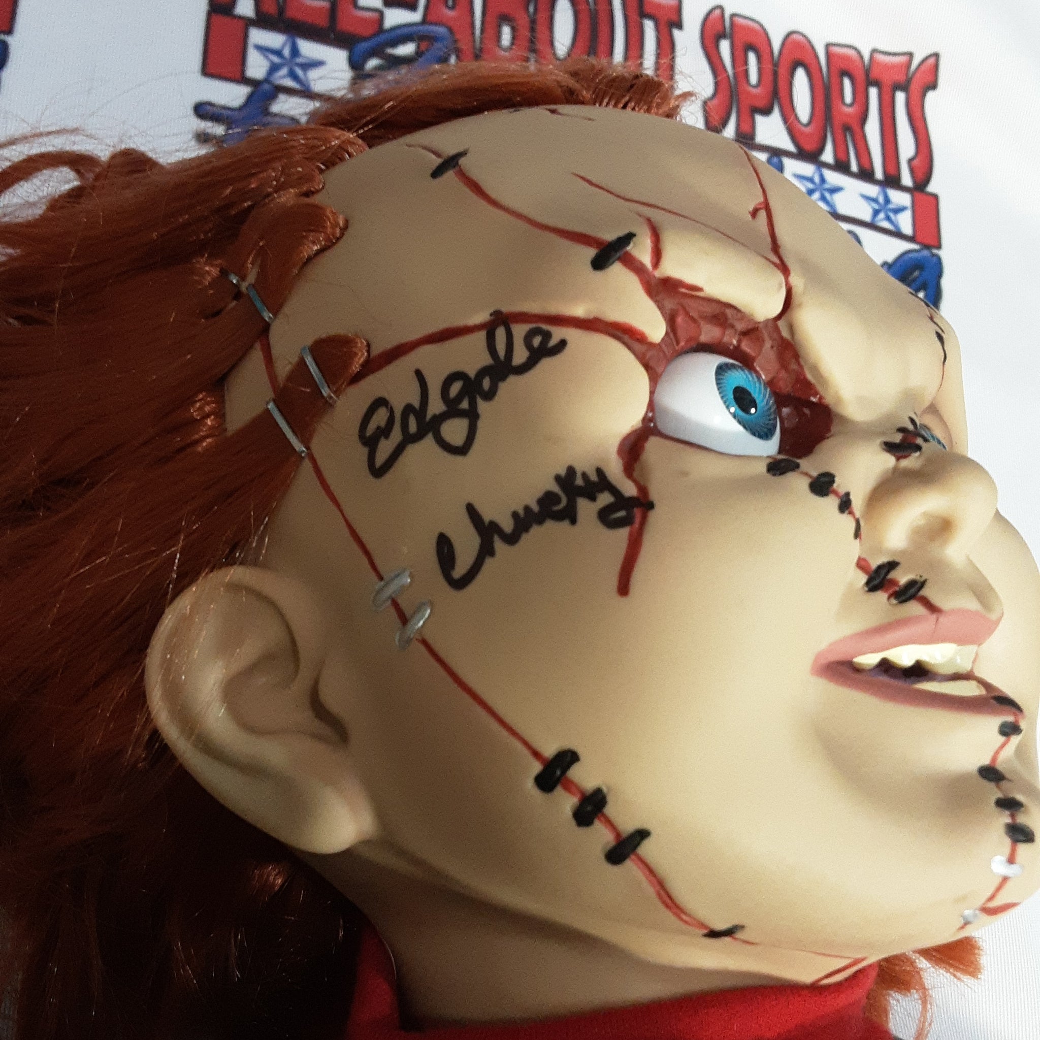Alex Vincent and Ed Gale Authentic Signed Chucky Doll With Inscription, Autographed JSA