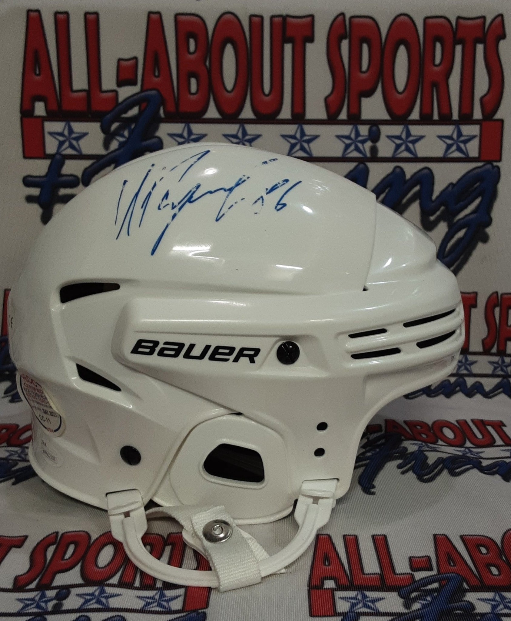 Nikita Kucherov Authentic Signed Autographed Full-Size Helmet JSA.