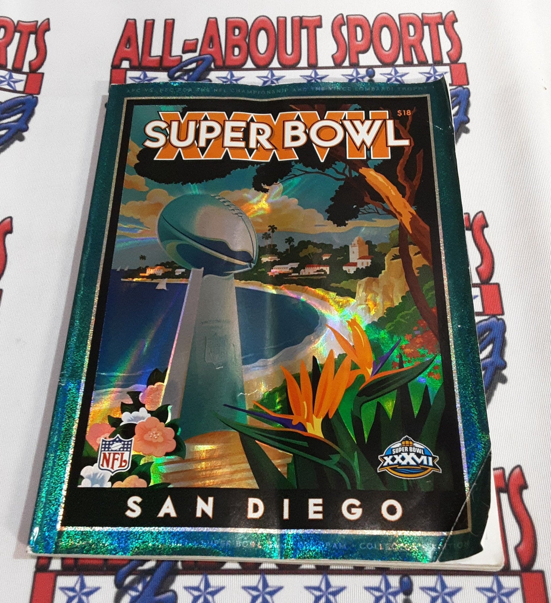 Super Bowl XXXVII Tickets and Game Program, Collector's Edition Qualcomm Stadium, San Diego