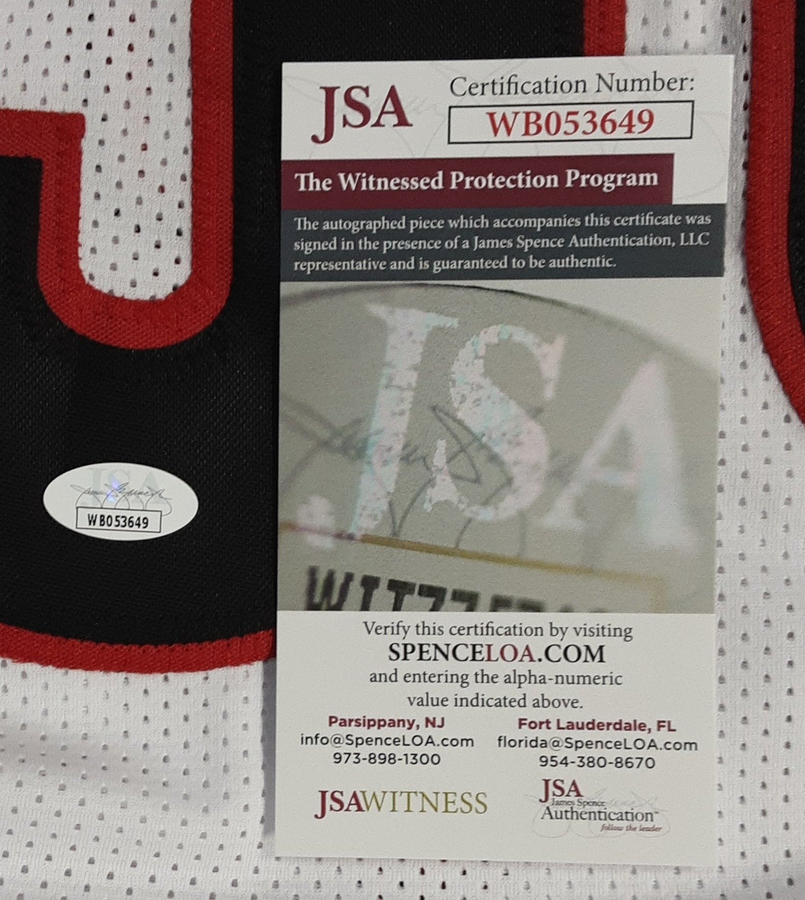 Jake Camarda Authentic Signed Pro Style Jersey Autographed with Inscription JSA-
