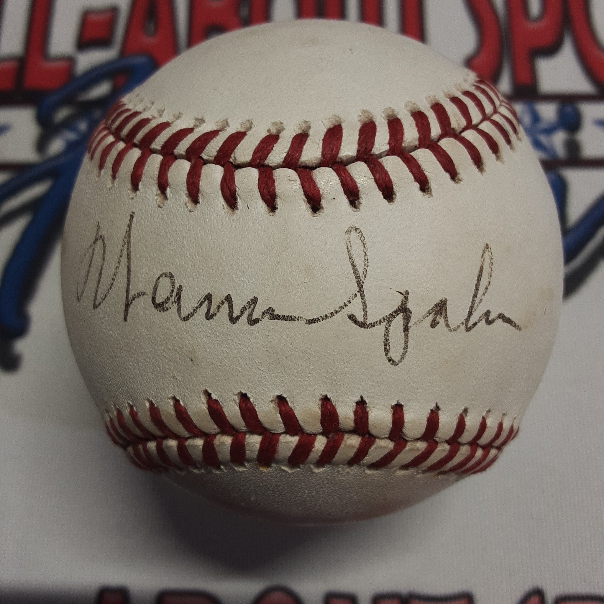 Warren Spahn Authentic Signed Baseball Autographed JSA-