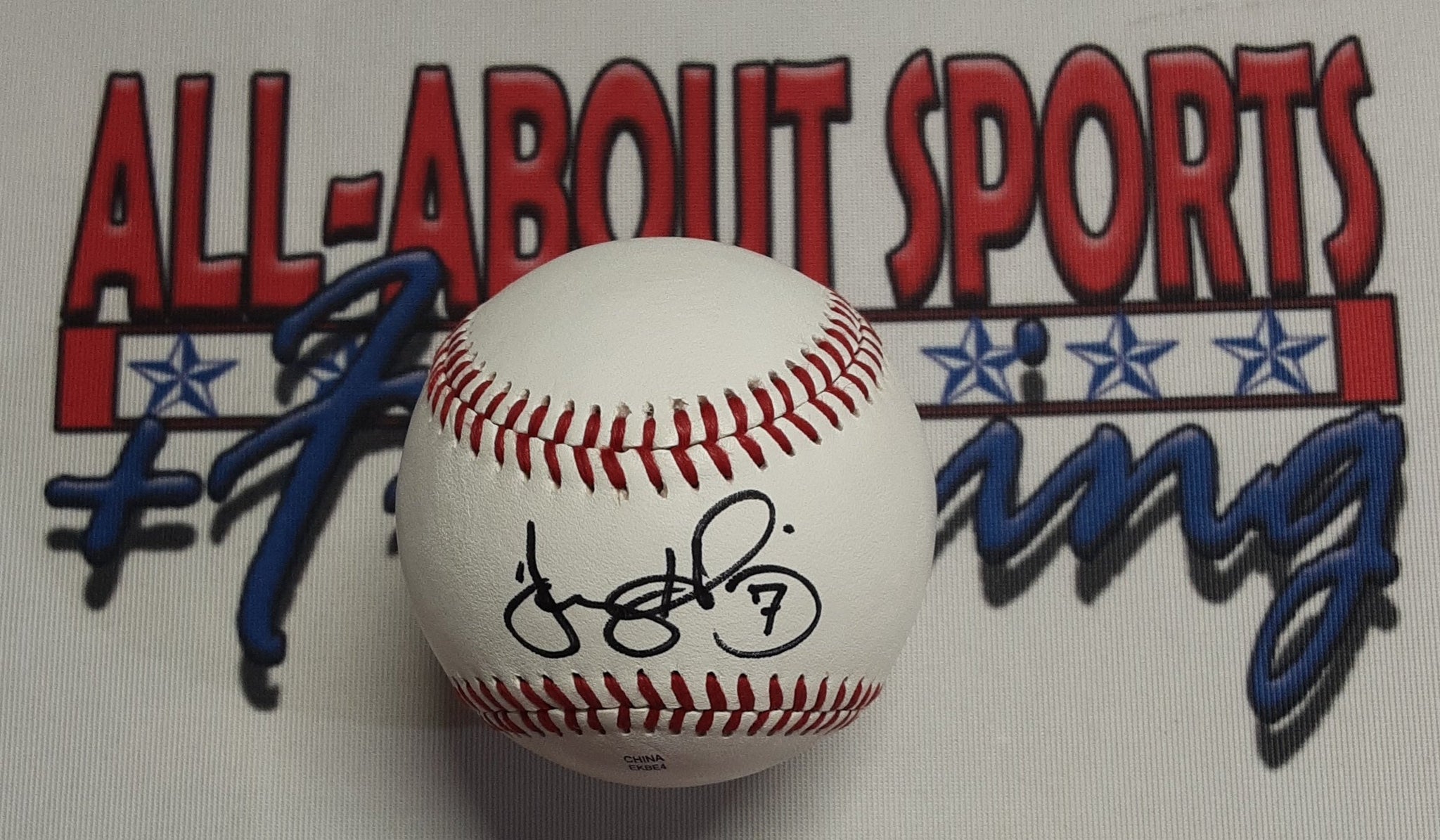 Denny Hocking Jones Authentic Signed Baseball Autographed JSA.