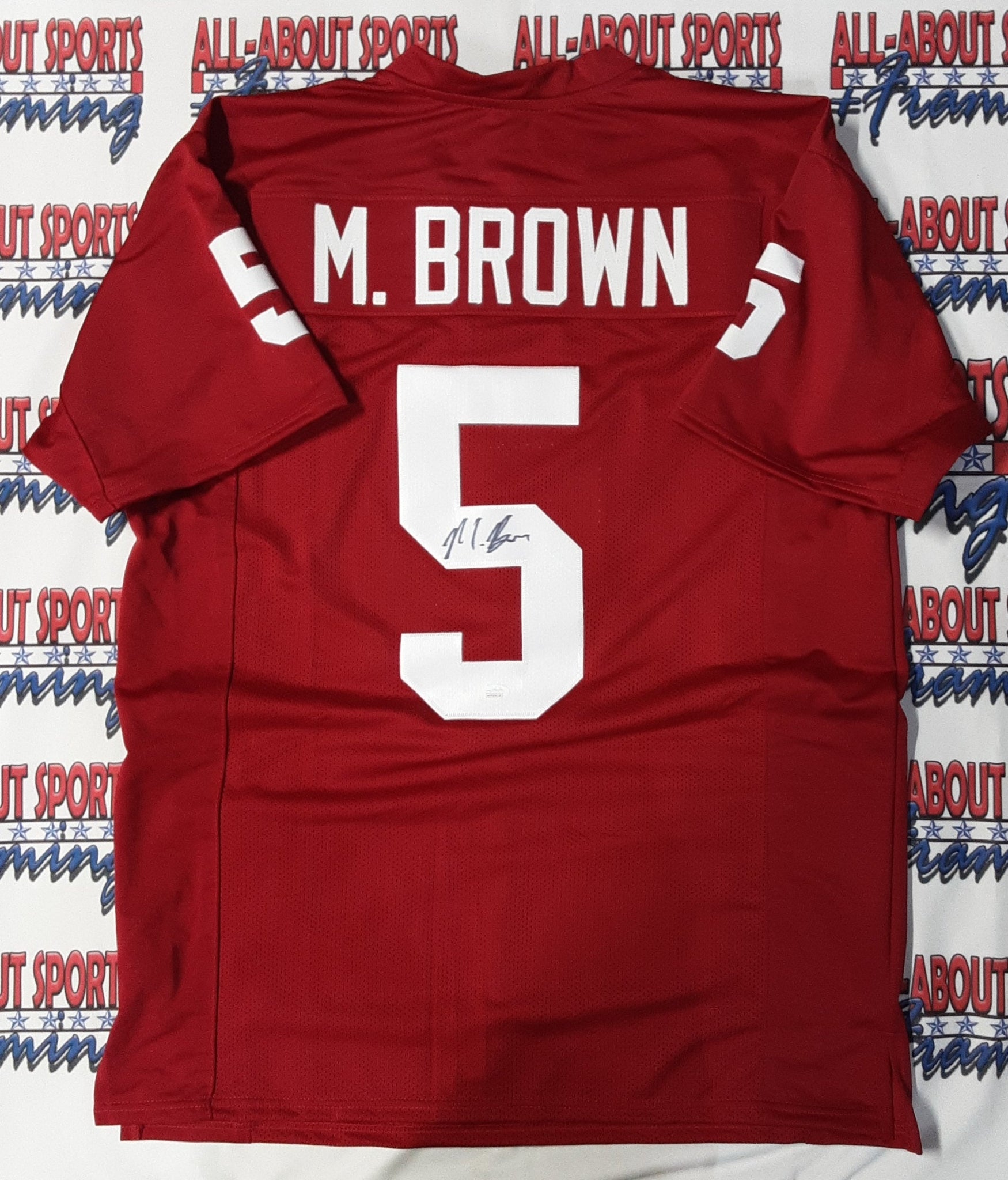 Marquise Brown Authentic Signed Pro Style Jersey Autographed JSA-