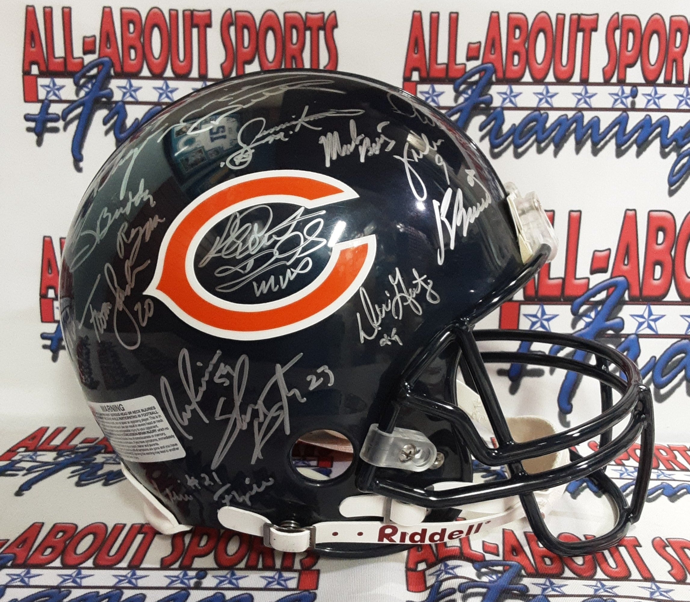 1985 chicago bears signed football helmet Super Bowl XX Champions Reunion Team Autographed Full-size Authentic JSA/LOA Color:Aviator Navy Light Heather Brooks England - Dalston ftc-weight-nutz