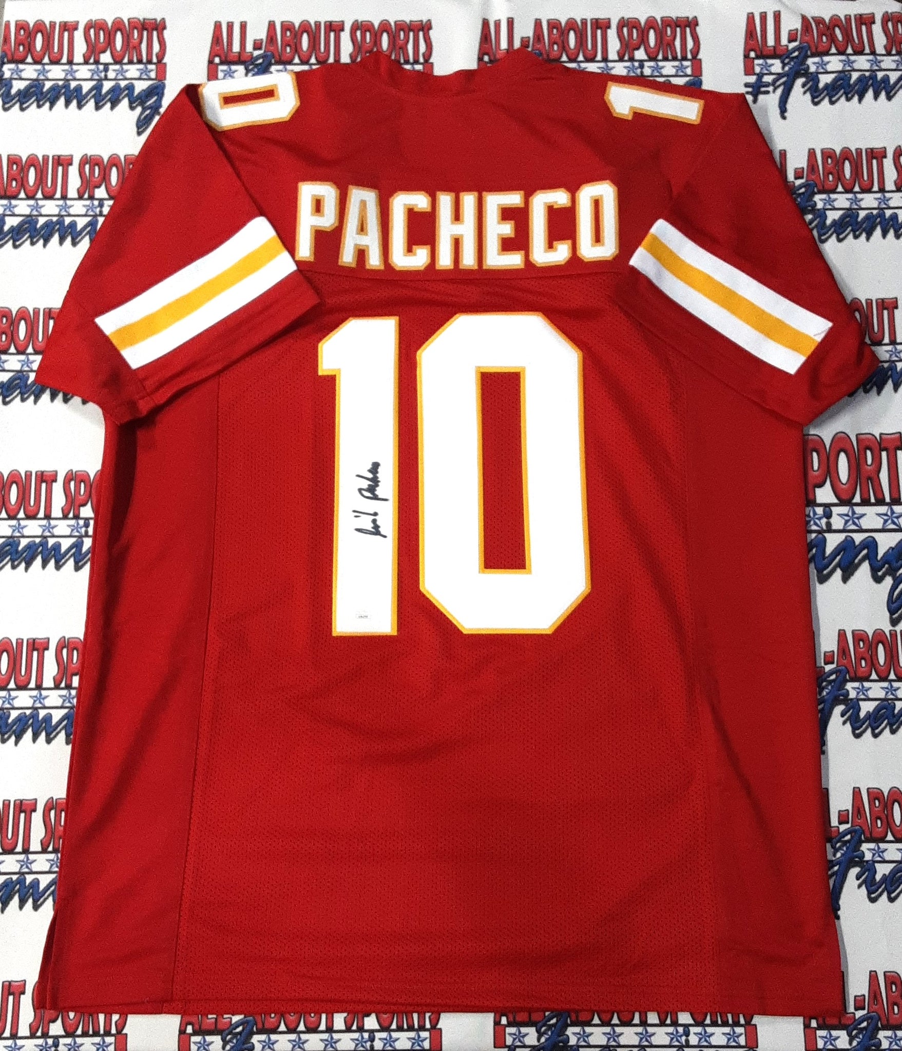 Isiah Pacheco Authentic Signed Pro Style Jersey Autographed JSA-