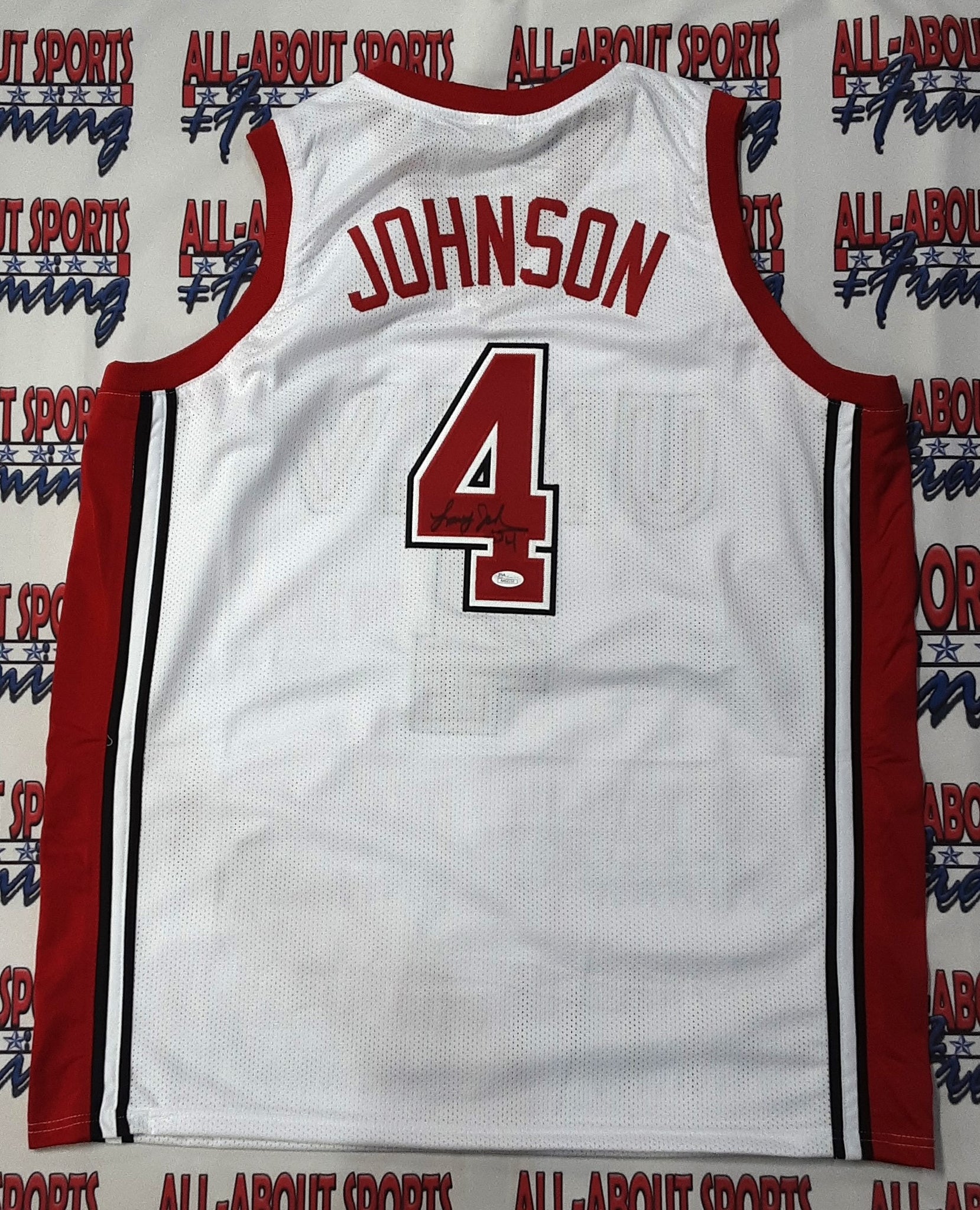 Larry Johnson Authentic Signed Pro Style Jersey Autographed JSA-