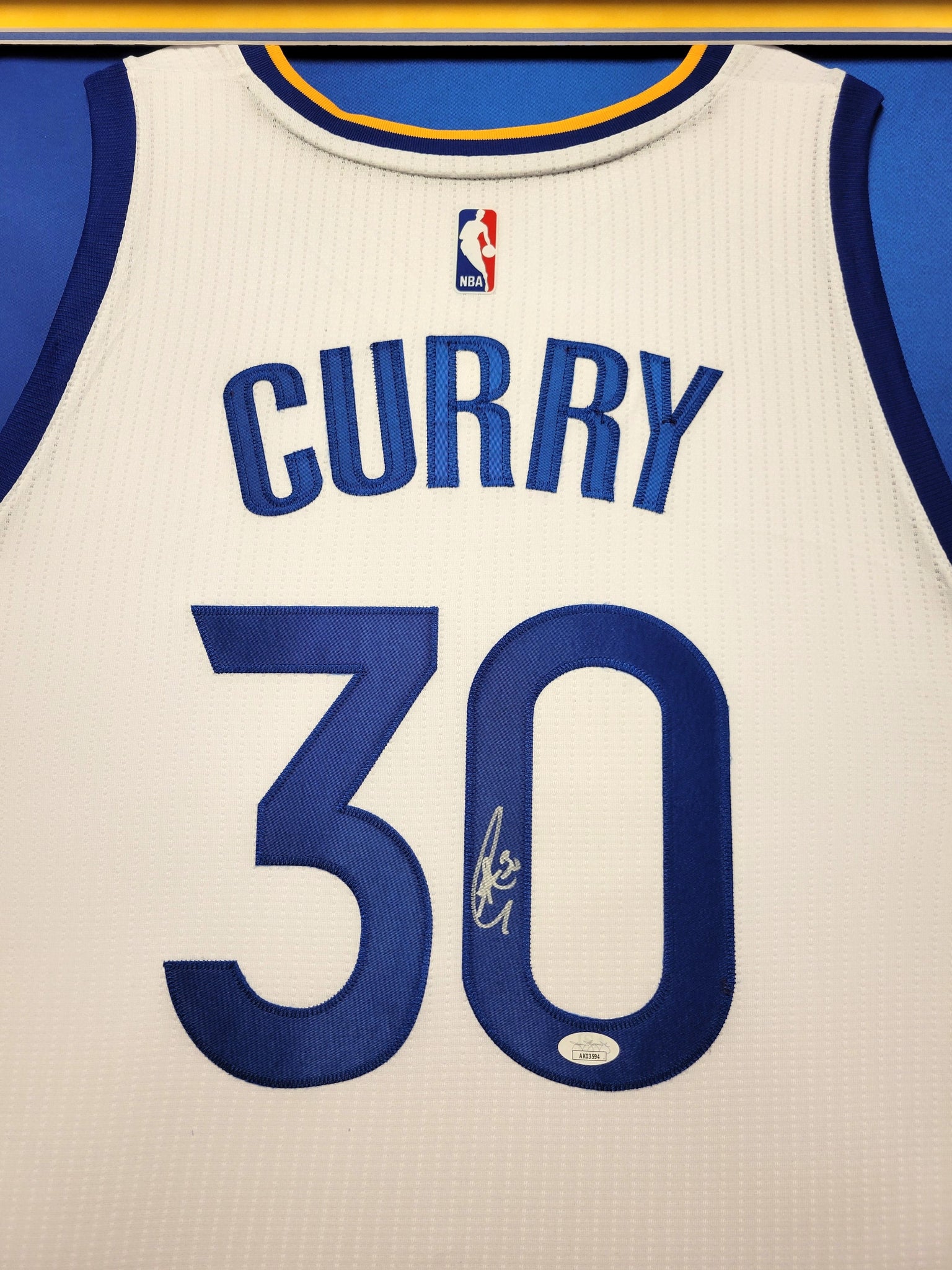 Stephen Curry Authentic Signed Pro Style Framed Jersey Autographed JSA-